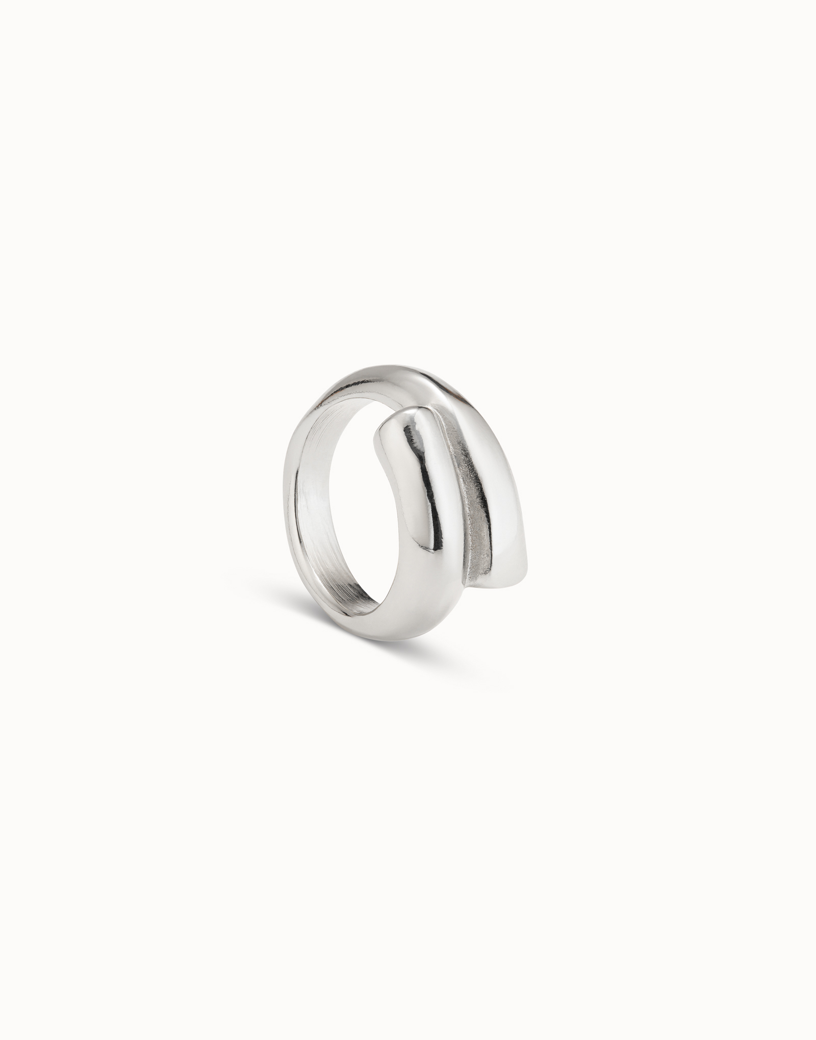 Tubular shaped ring, Silver, large thumbnail
