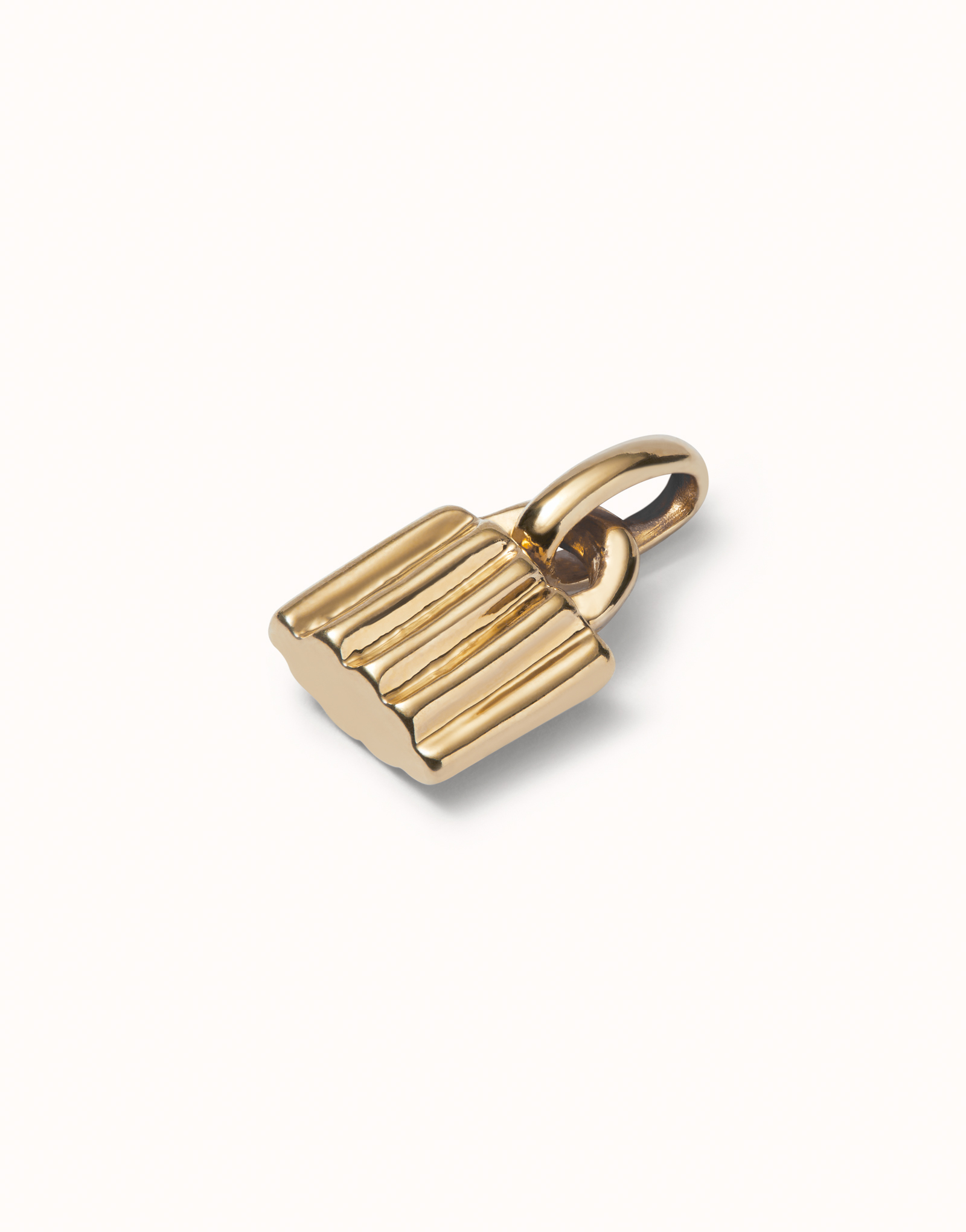 Padlock-shaped Charm, Golden, large thumbnail