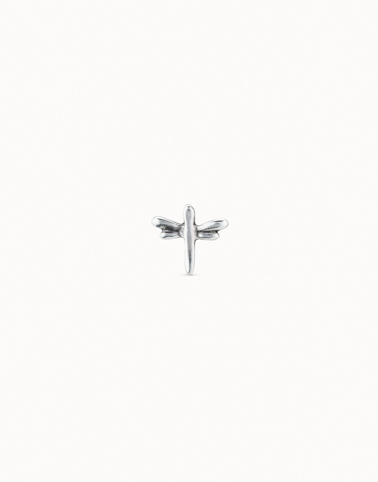 Dragonfly Single Stud Earring, Silver, large thumbnail