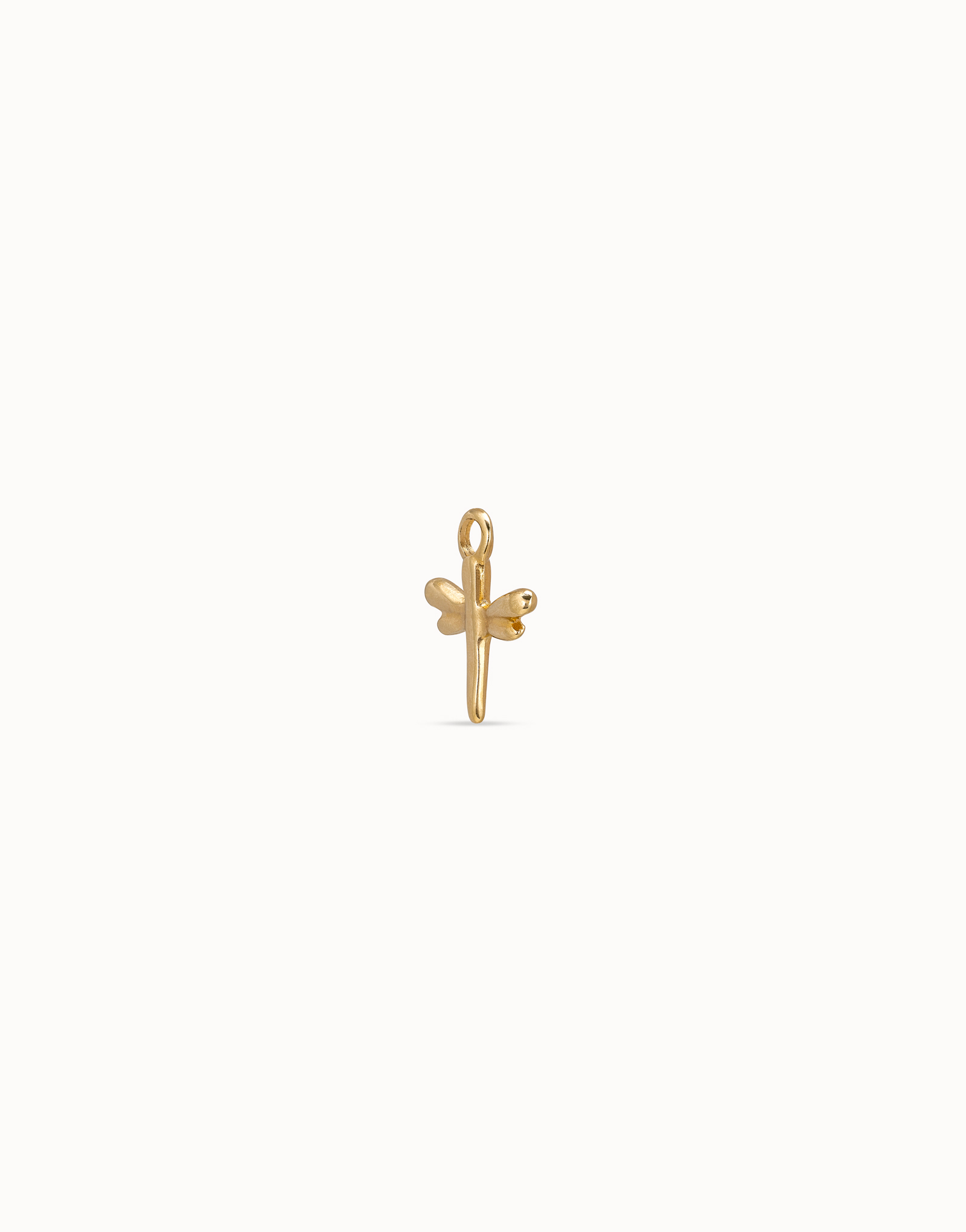 Dragonfly Single Hoop Charm, Golden, large thumbnail