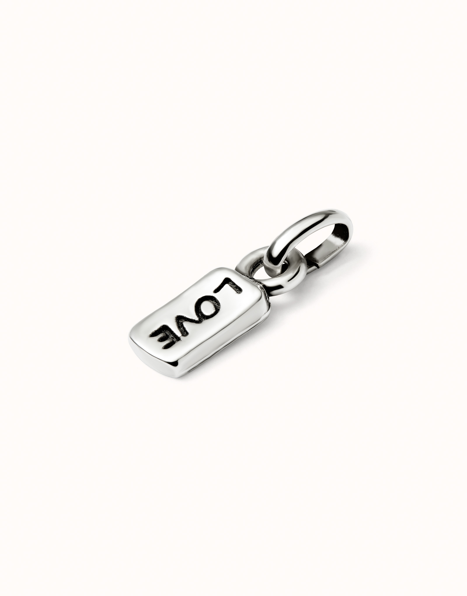 Charm with the word “love”, Silver, large thumbnail