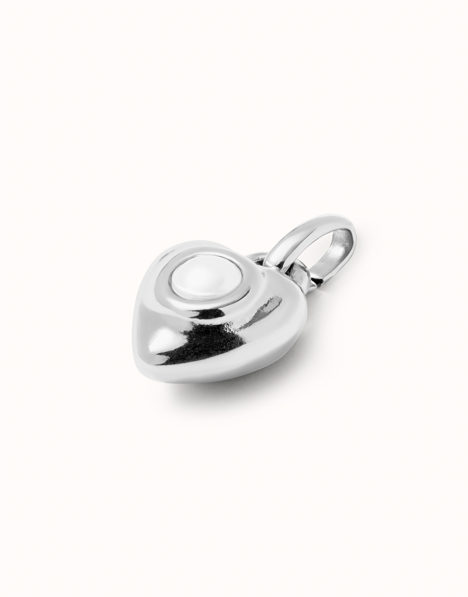 Charm with pearl, Silver, large thumbnail