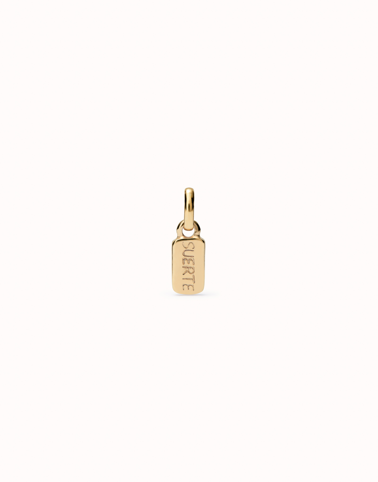 Charm with the word “lucky”, Golden, large thumbnail