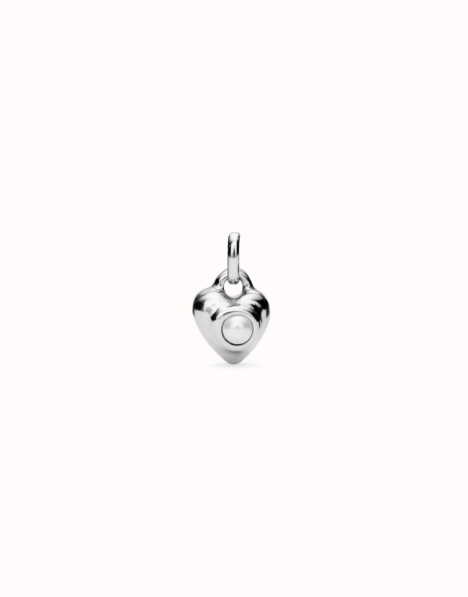 Charm with pearl, Silver, large thumbnail