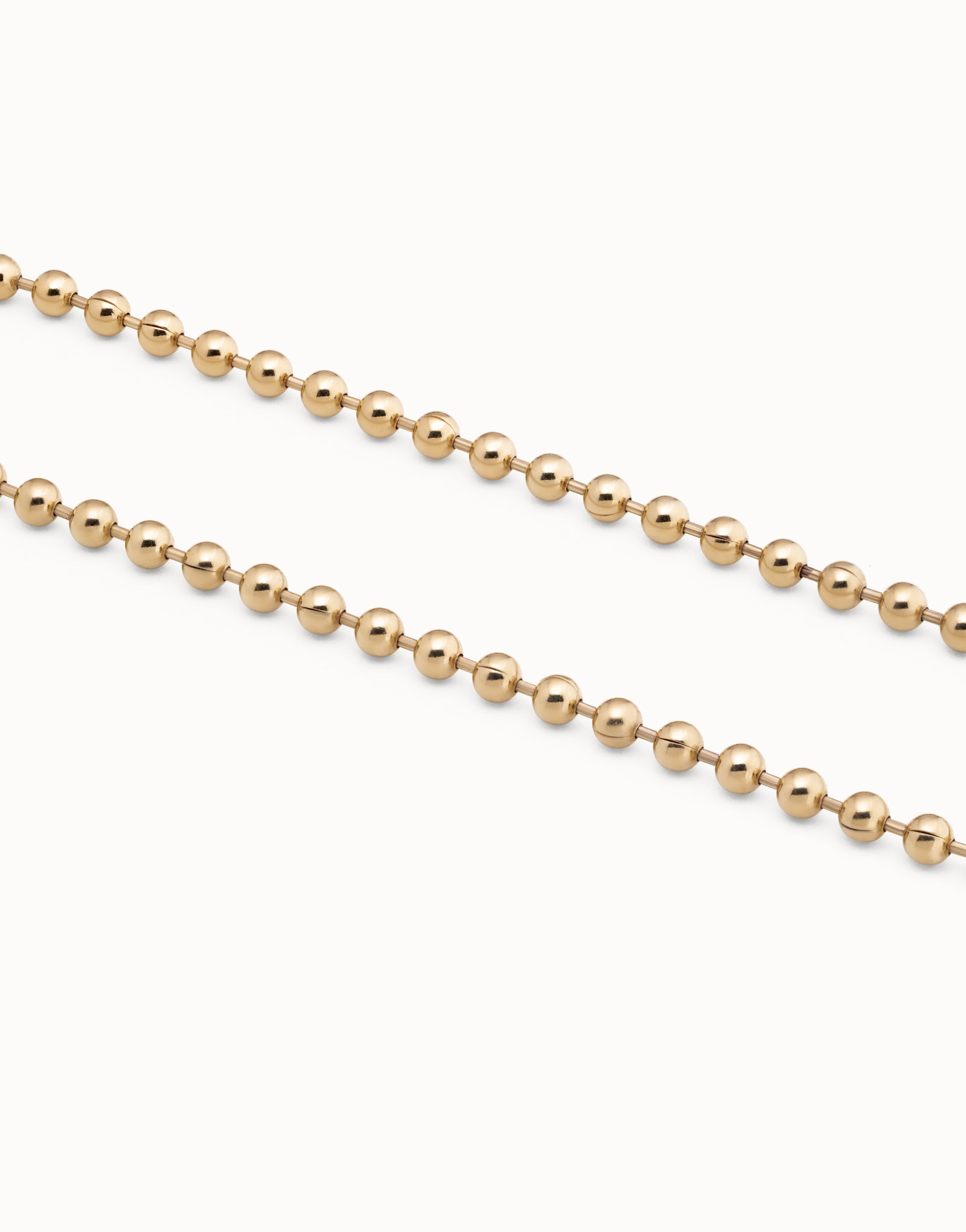 Beaded chain necklace, Golden, large thumbnail