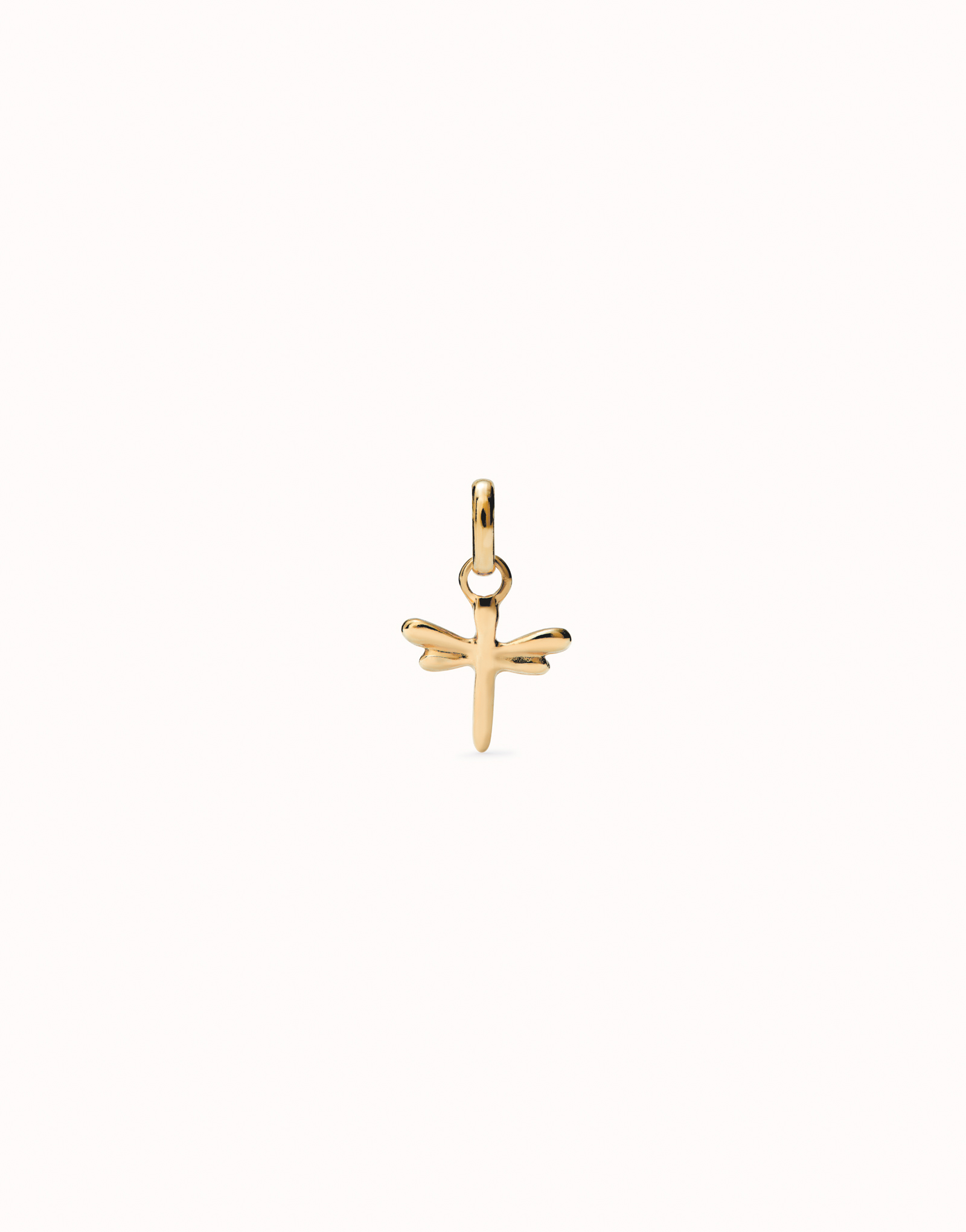 Dragonfly-shaped charm, Golden, large thumbnail