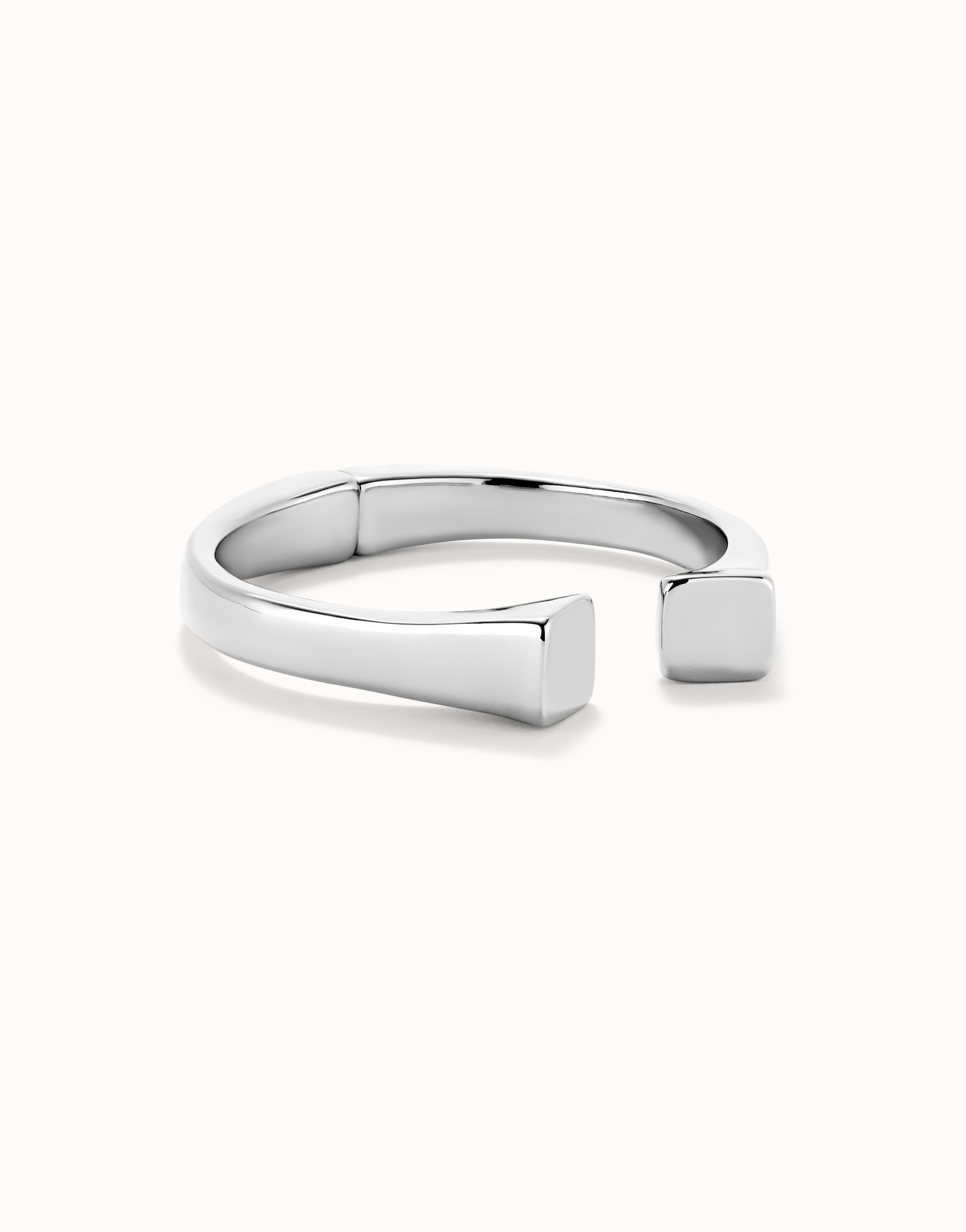 Bangle bracelet with square shape, Silver, large thumbnail
