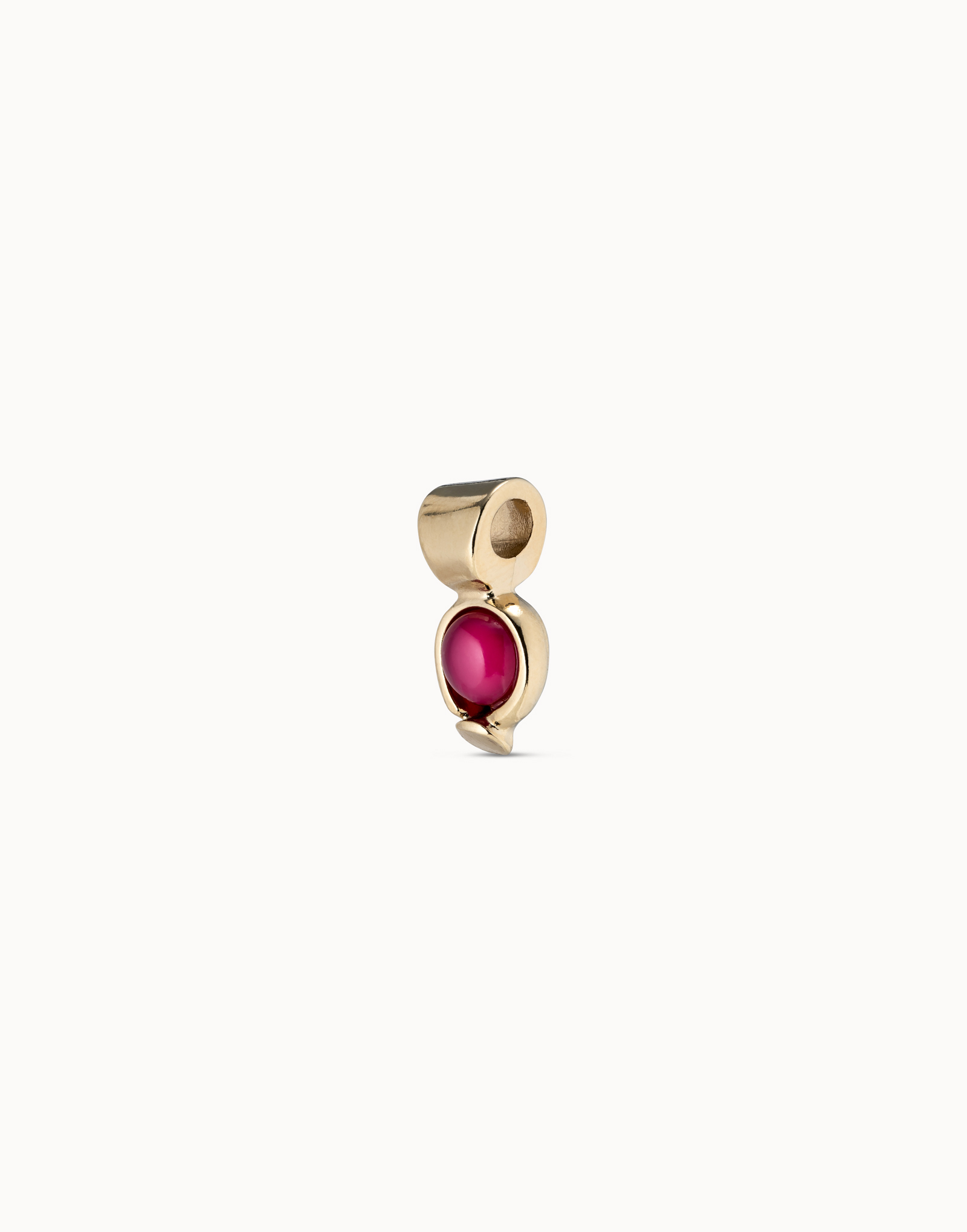 Charm with Agate stone, Golden, large thumbnail