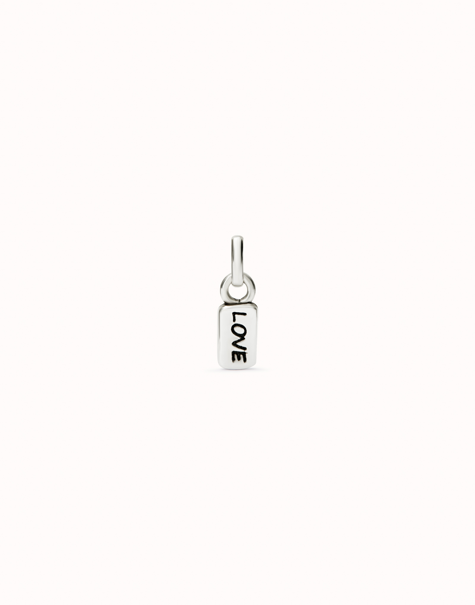 Charm with the word “love”, Silver, large thumbnail