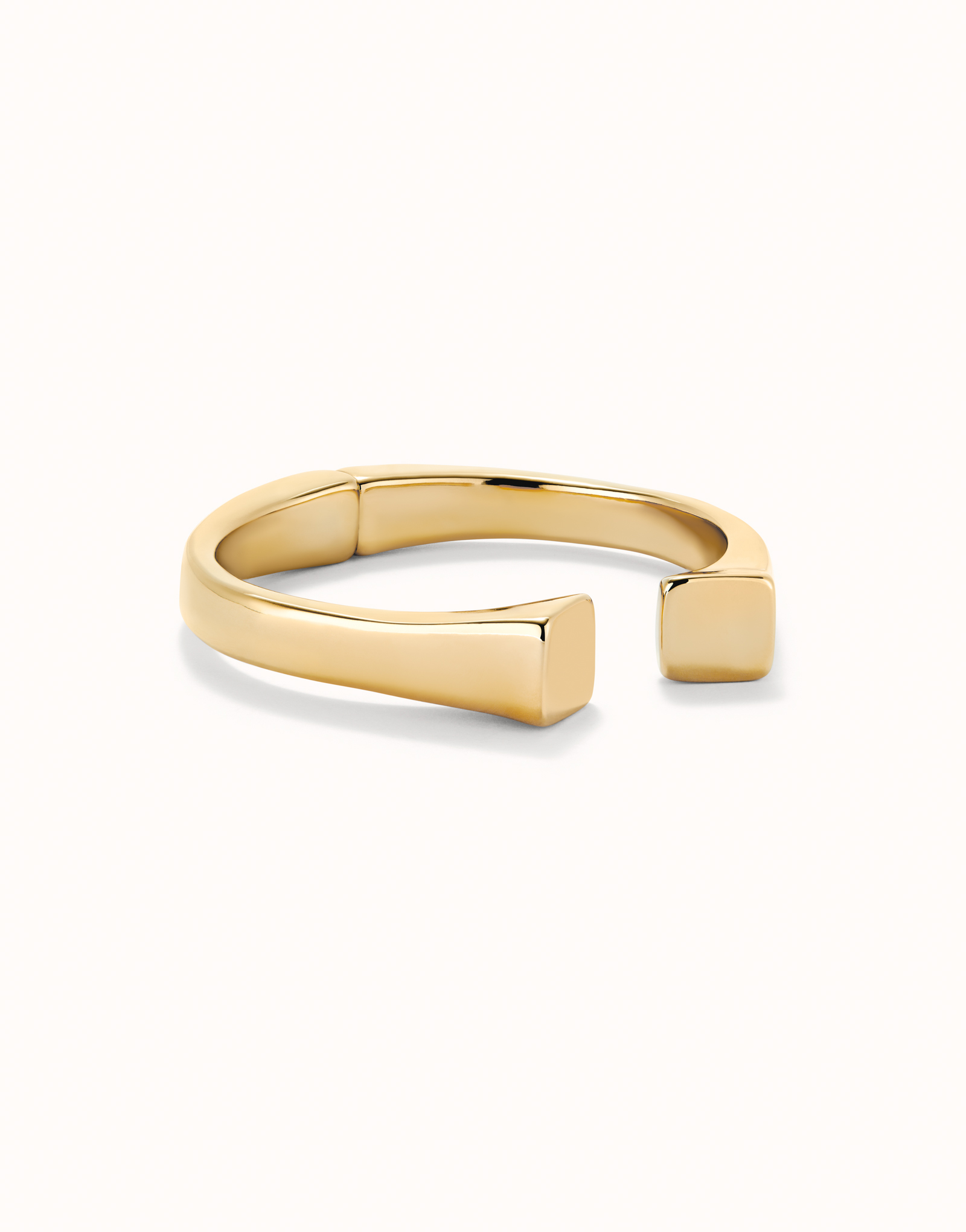 Bangle bracelet with square shape, Golden, large thumbnail