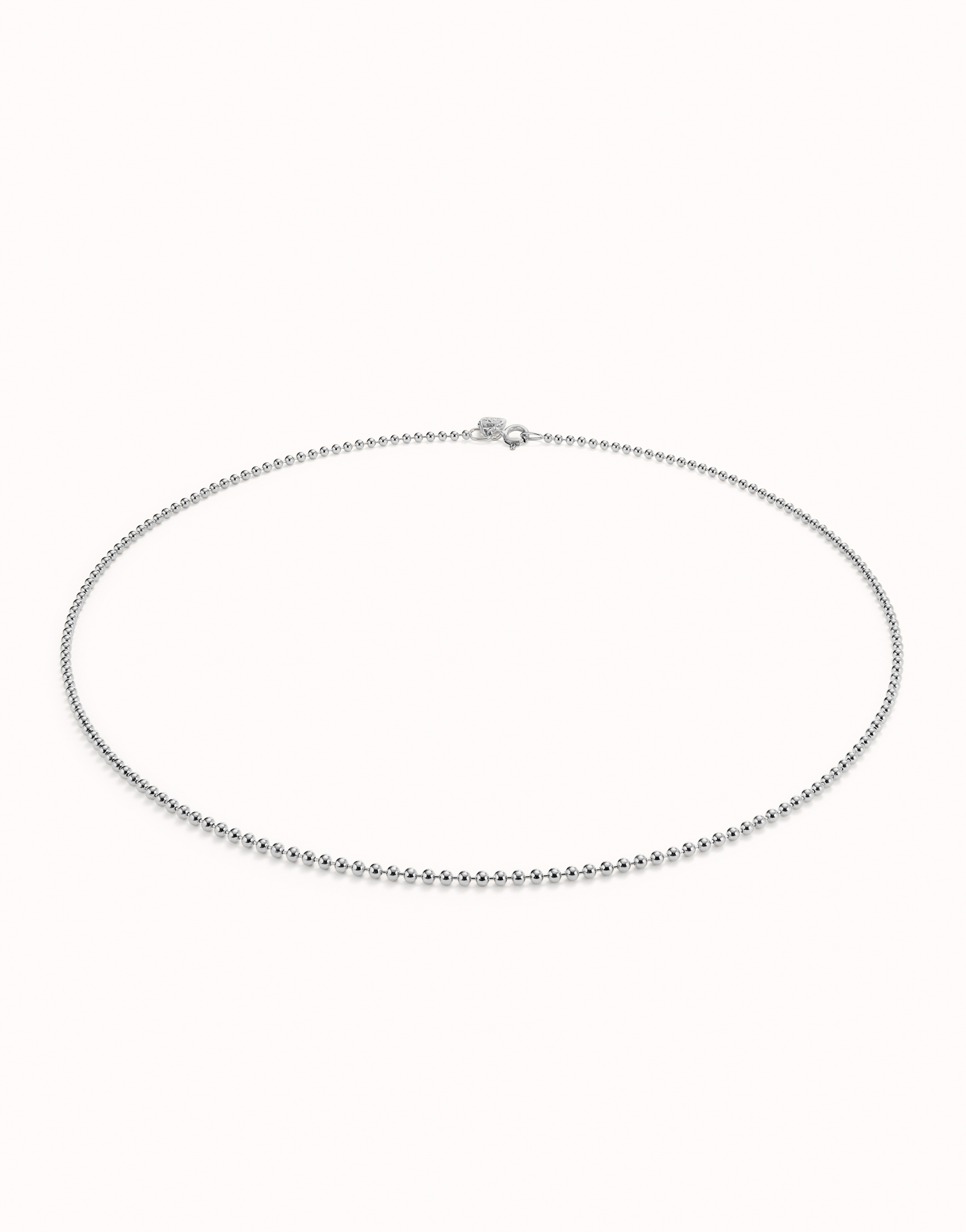 Link chain charm necklace, Silver, large thumbnail