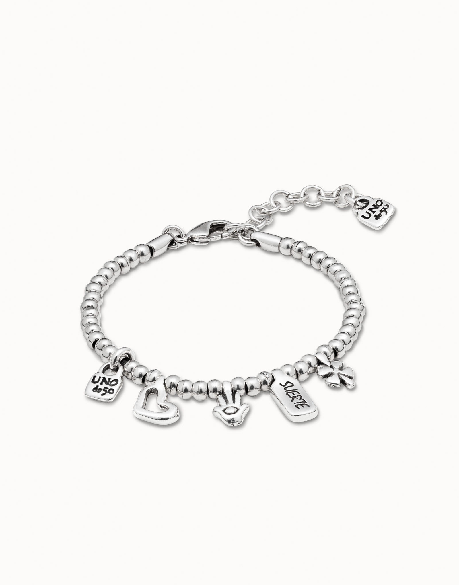 Beaded bracelet with charms, , large thumbnail