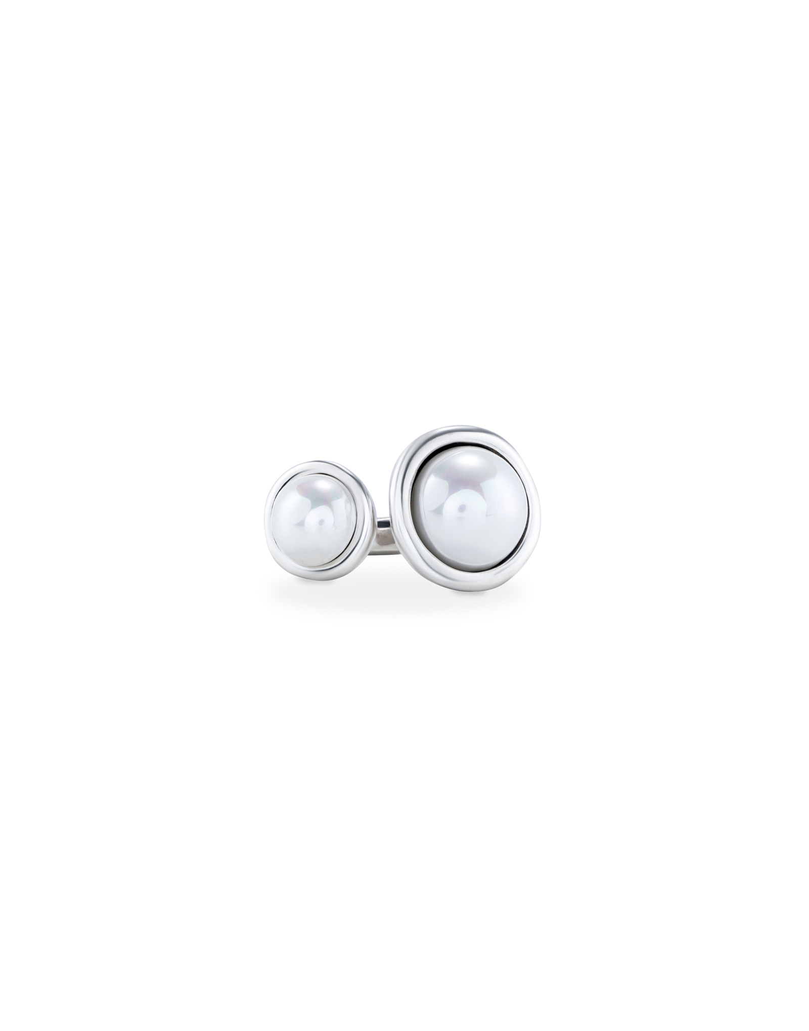 Ring with pearls, Silver, large thumbnail