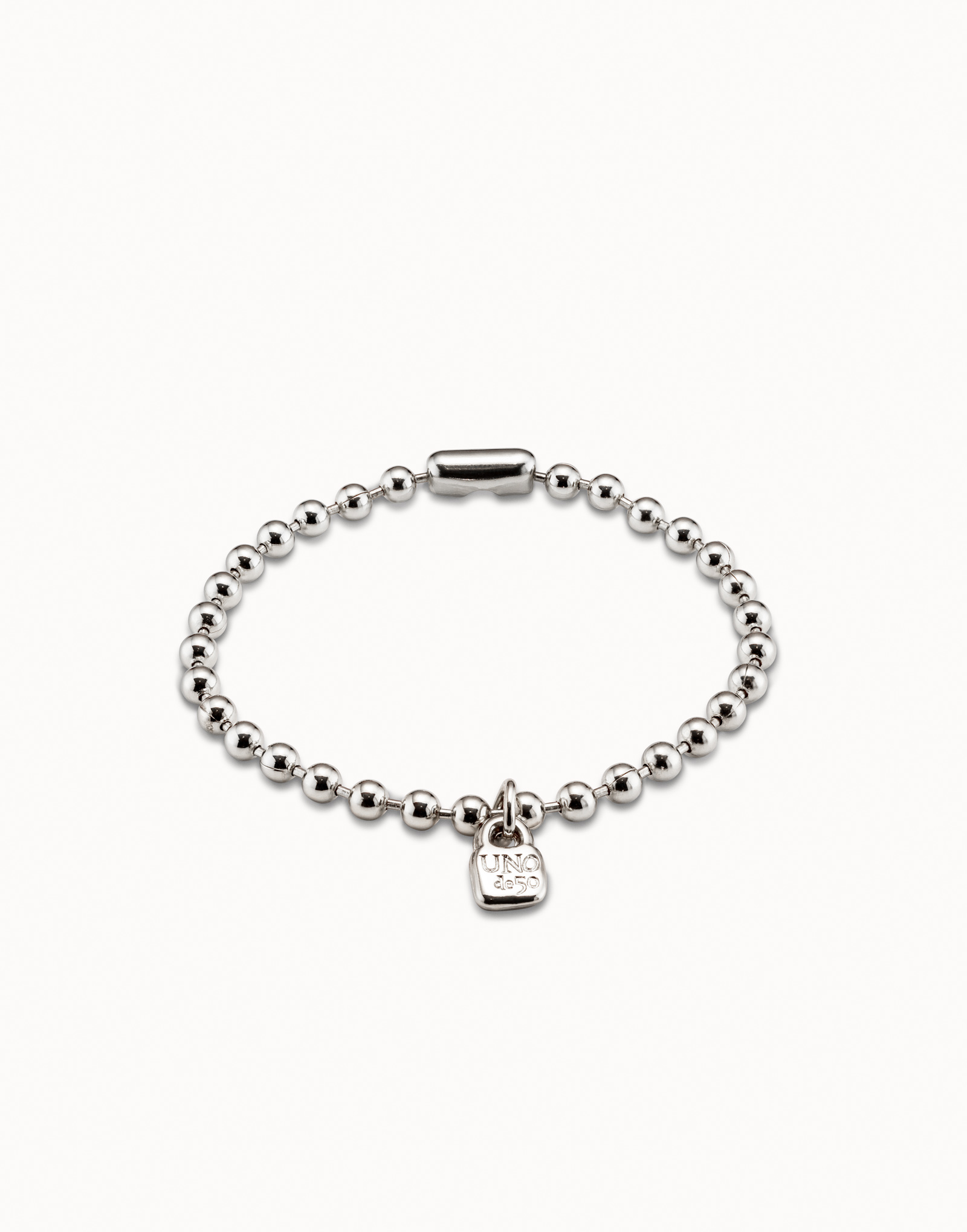 Beaded charm bracelet, Silver, large thumbnail
