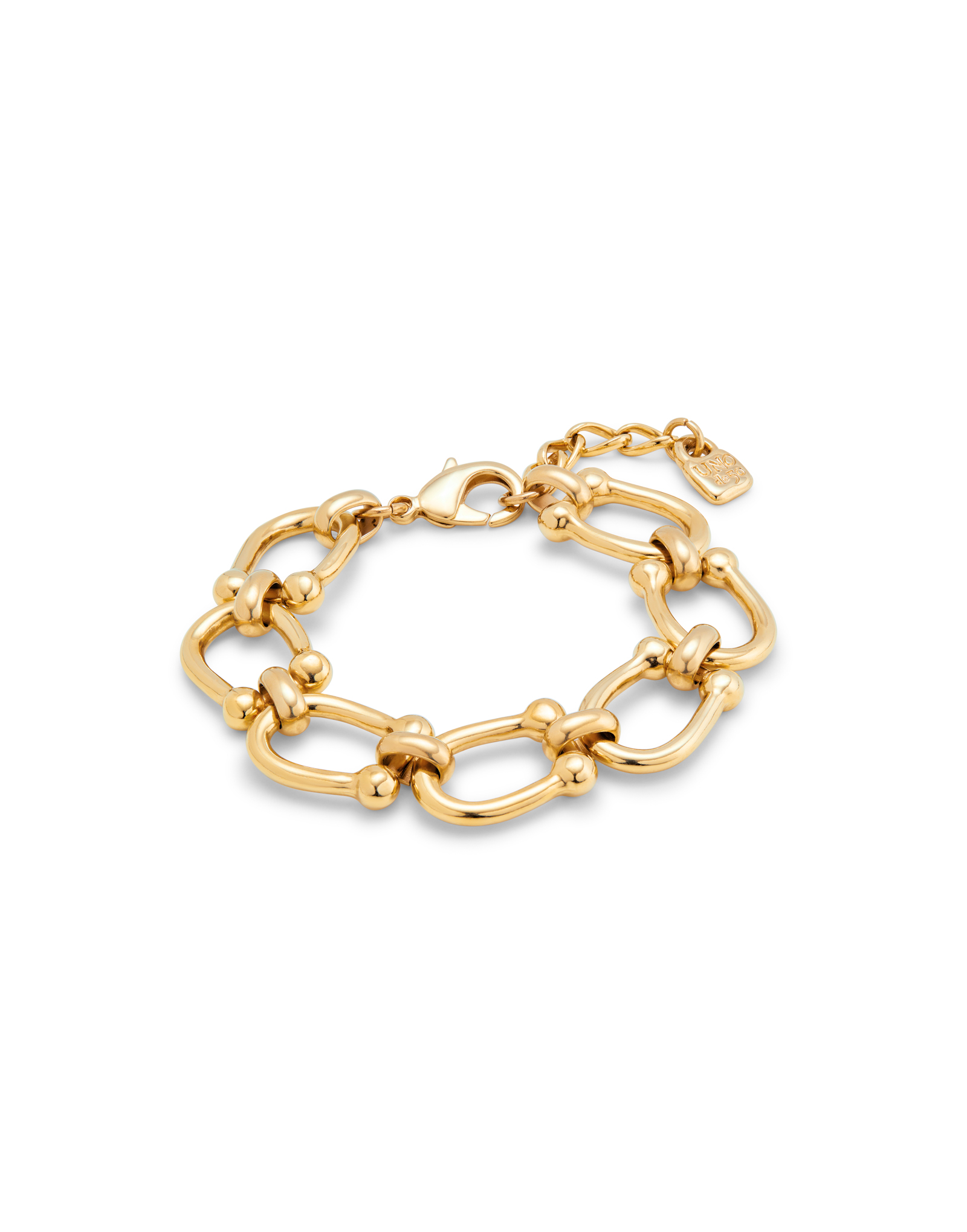 Medium oval link chain bracelet, Golden, large thumbnail