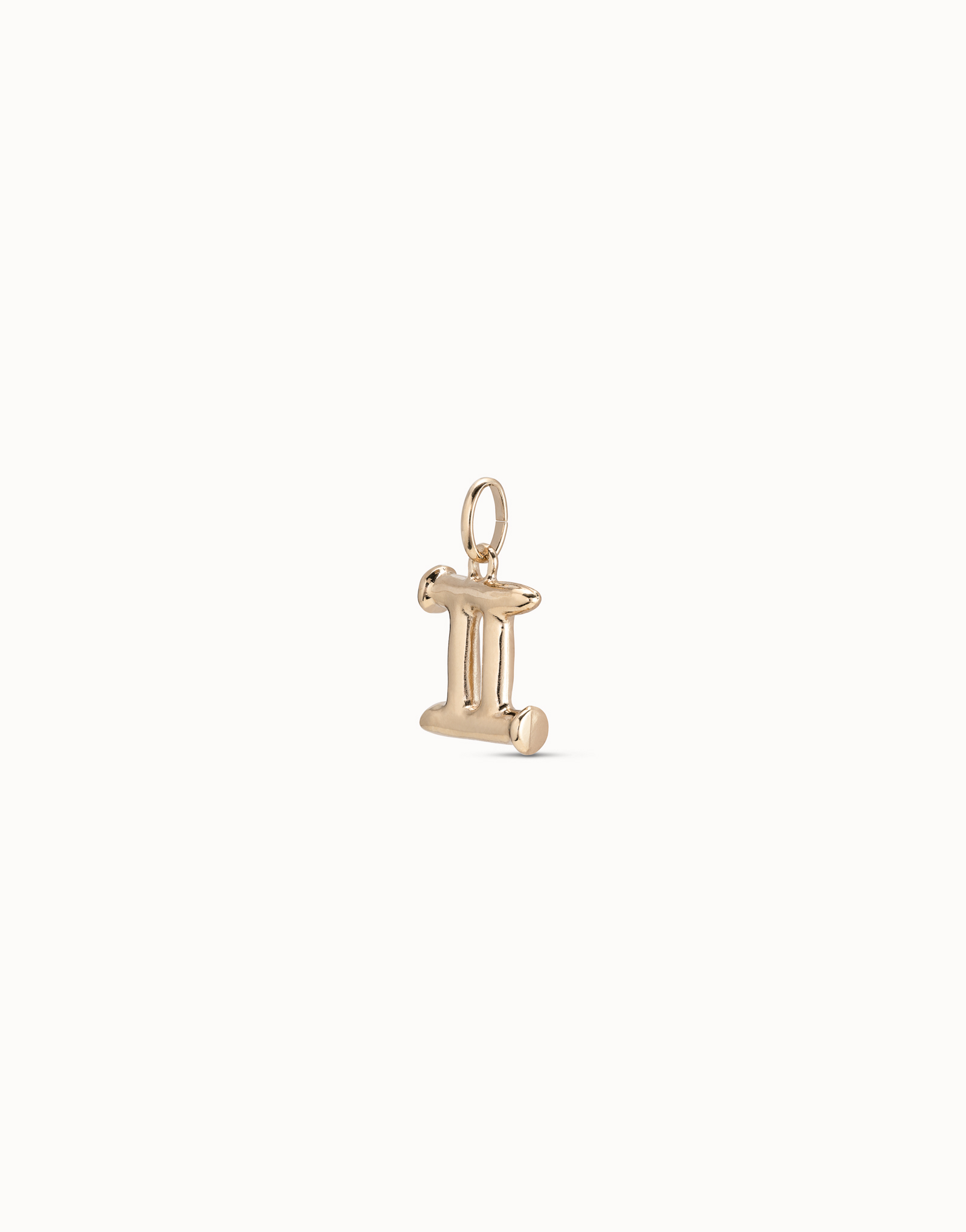 Gemini shaped charm, Golden, large thumbnail