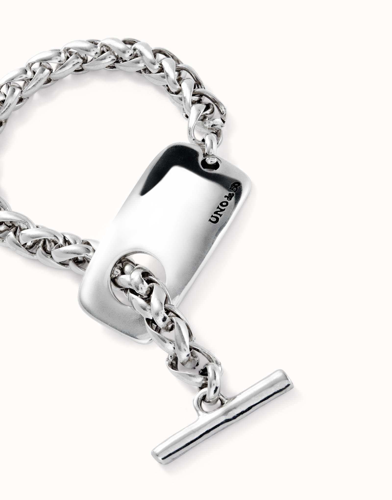 Cuban link chain bracelet, Silver, large thumbnail