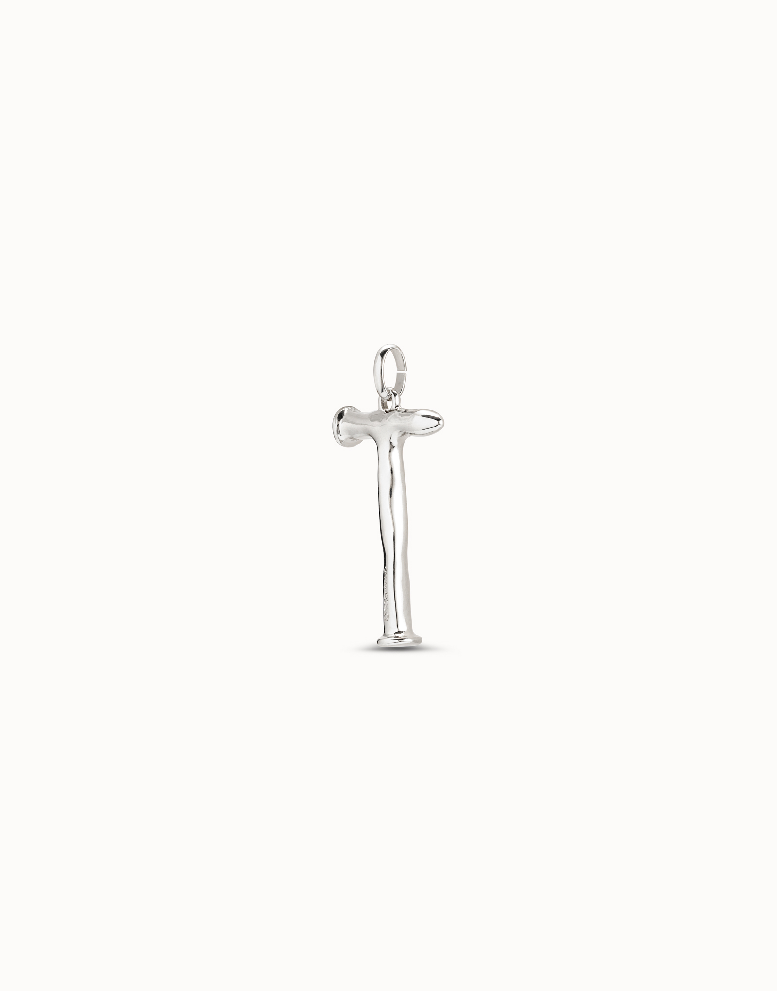 Large T initial charm, Silver, large thumbnail