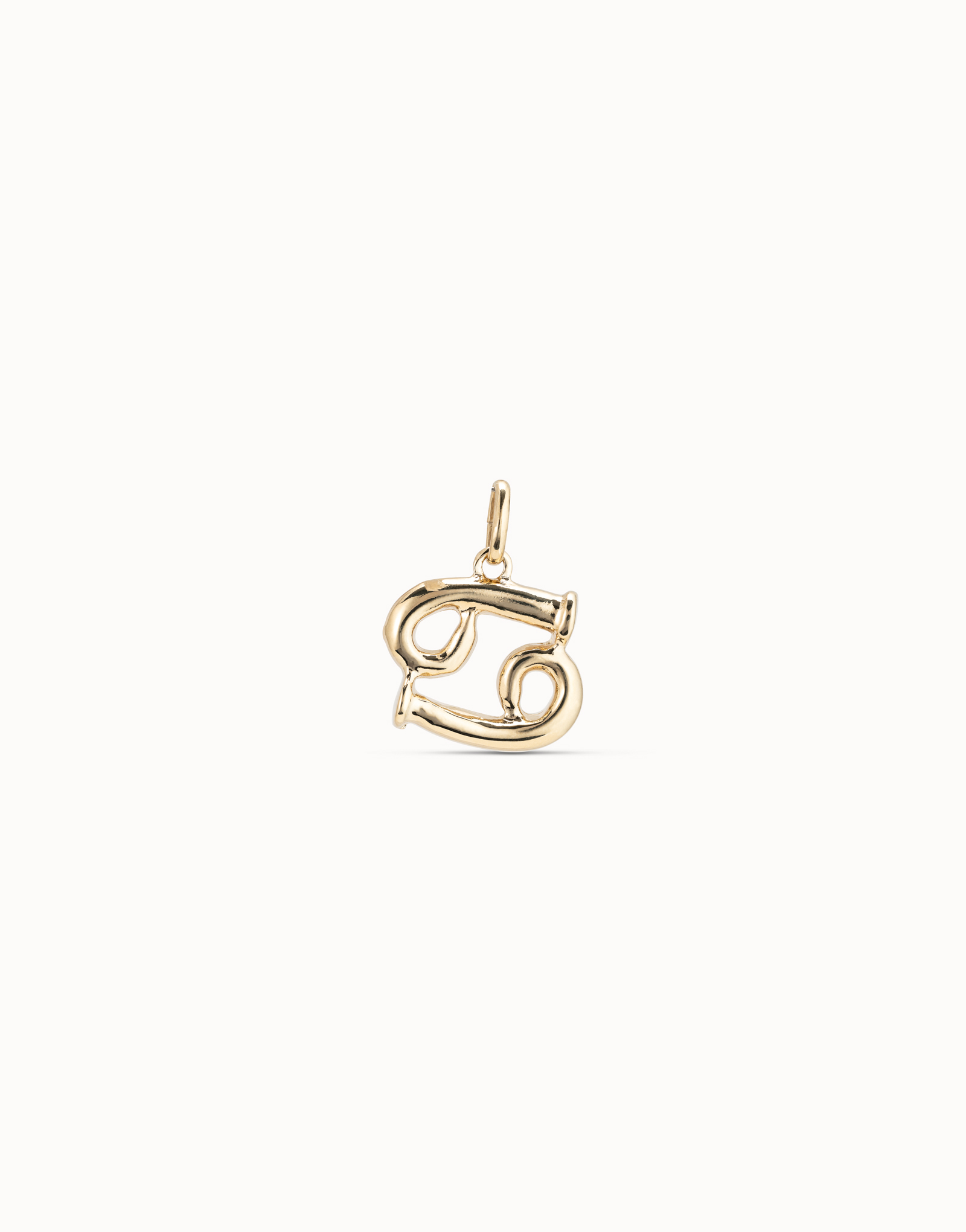 Cancer shaped charm, Golden, large thumbnail
