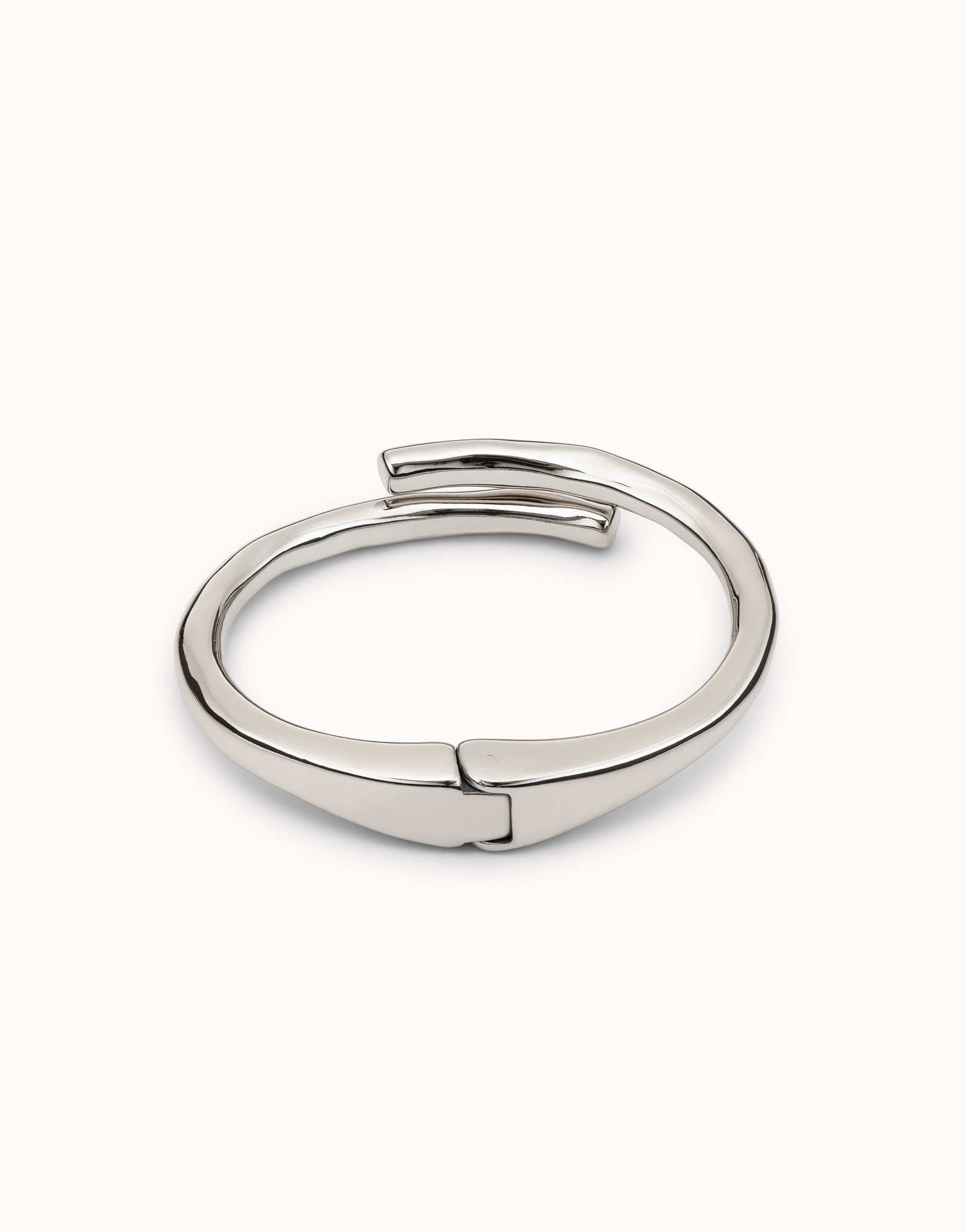 Tubular shaped bangle bracelet, Silver, large thumbnail