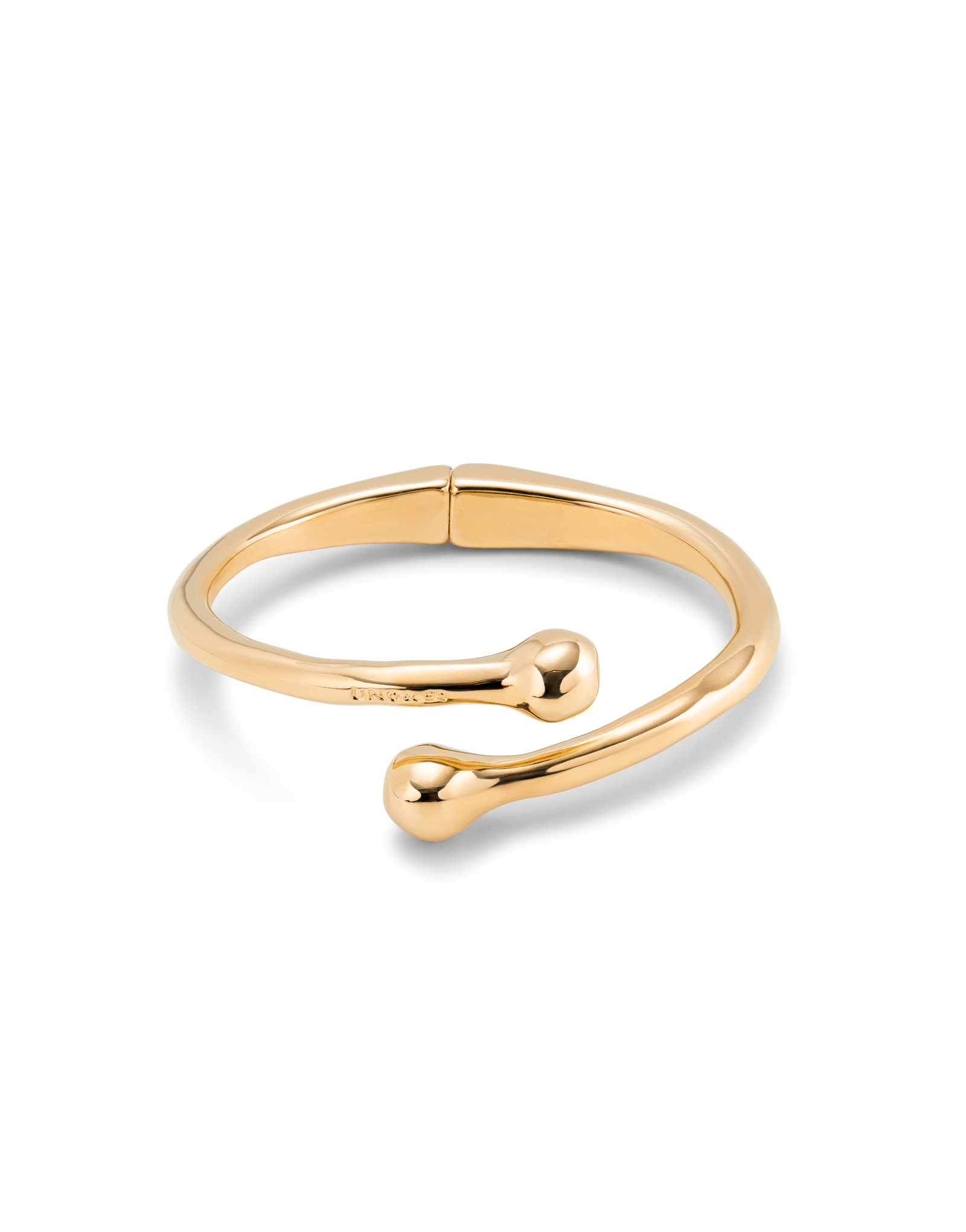 Bangle bracelet with inner spring, Golden, large thumbnail