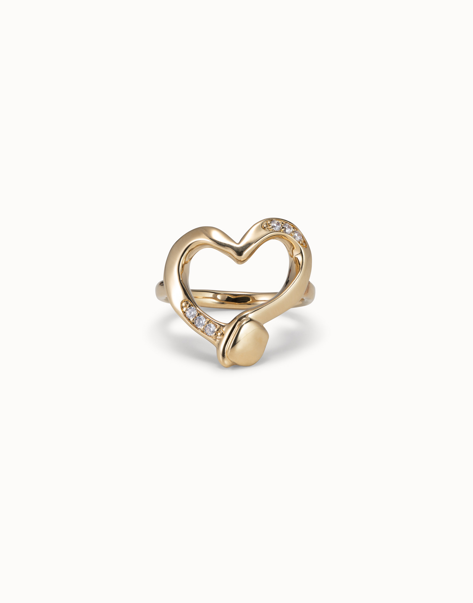 Heart shape ring, Golden, large thumbnail