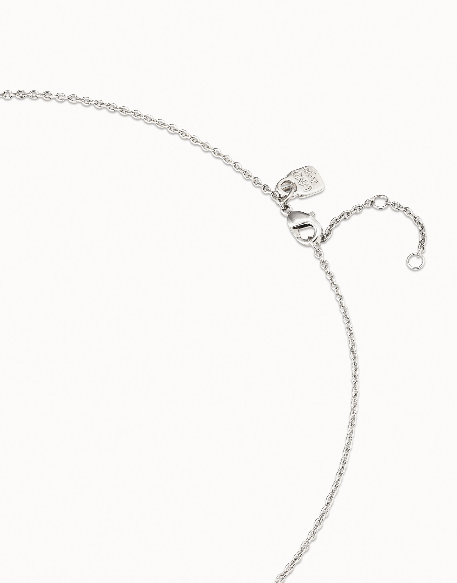 Short chain charm necklace, Silver, large thumbnail