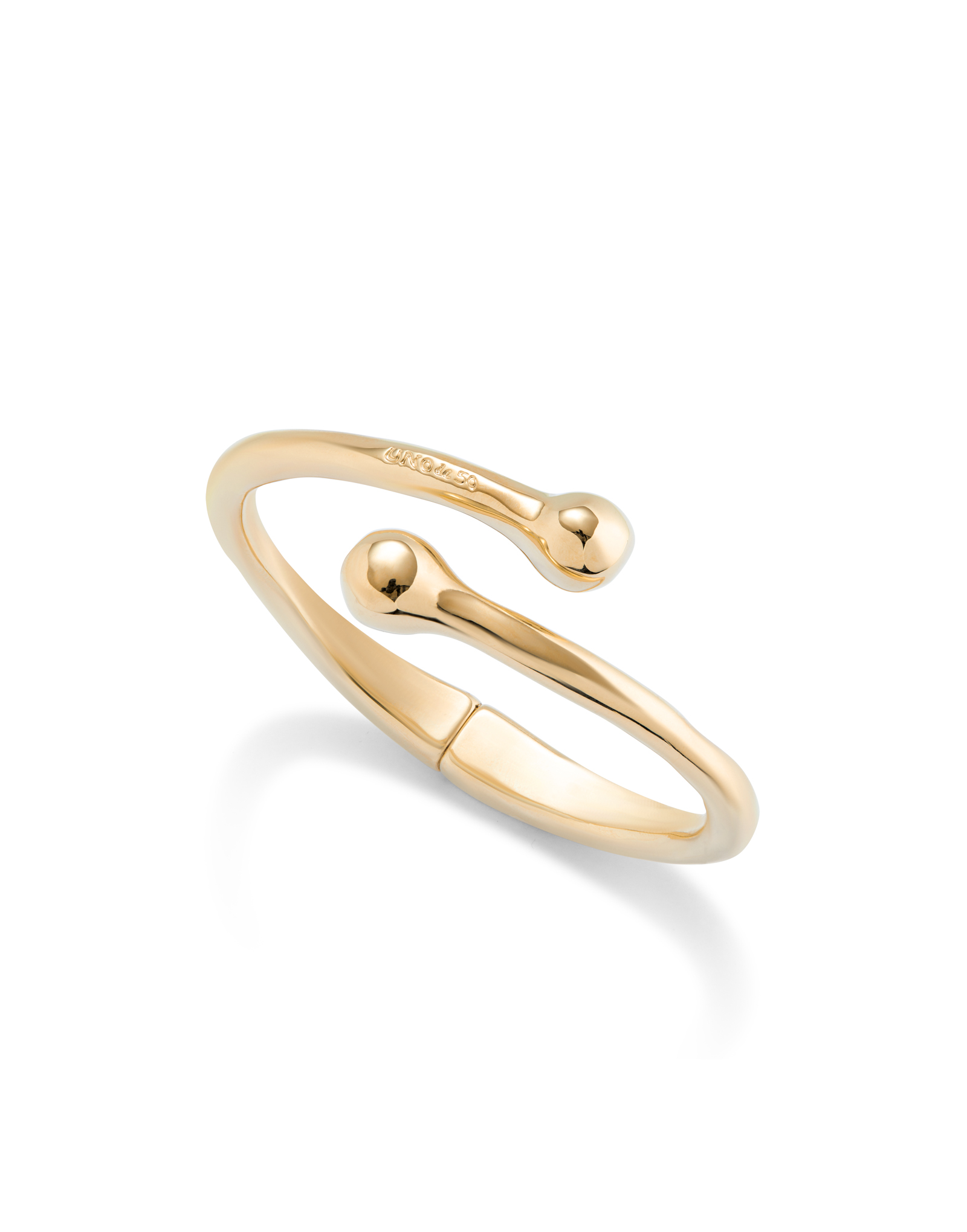 Bangle bracelet with inner spring, Golden, large thumbnail