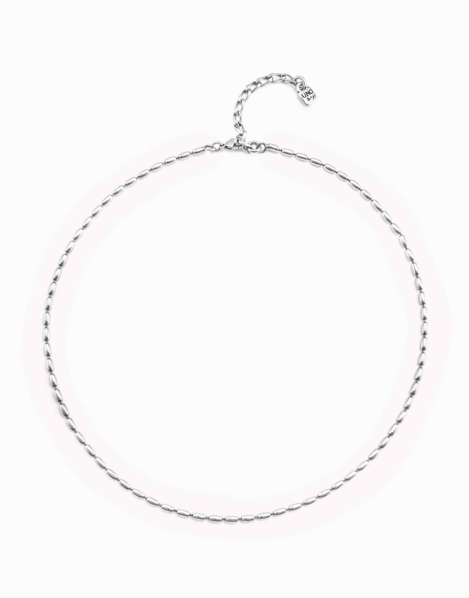 Short oval link chain necklace, Silver, large thumbnail