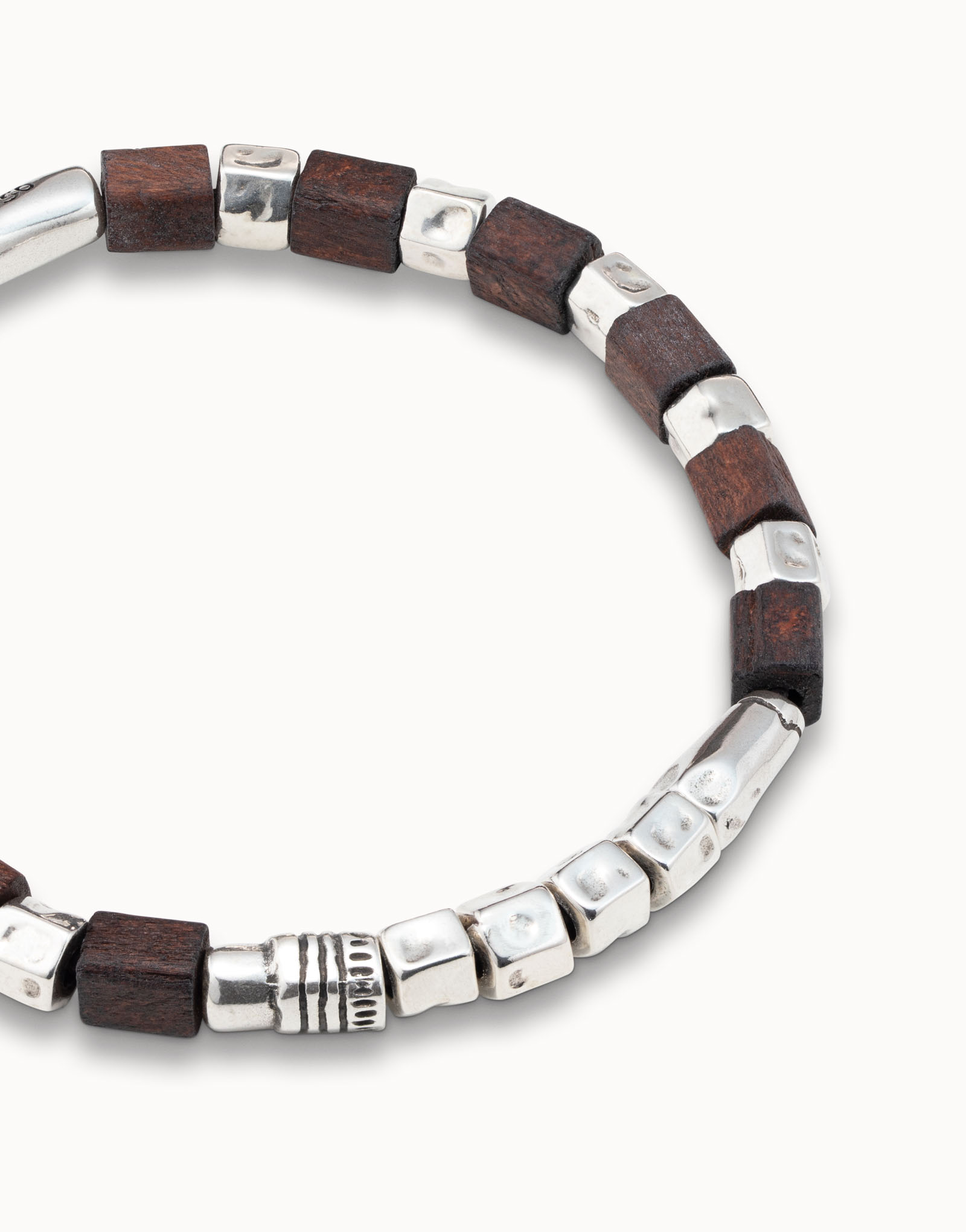 Leather bracelet with wooden beads, , large thumbnail