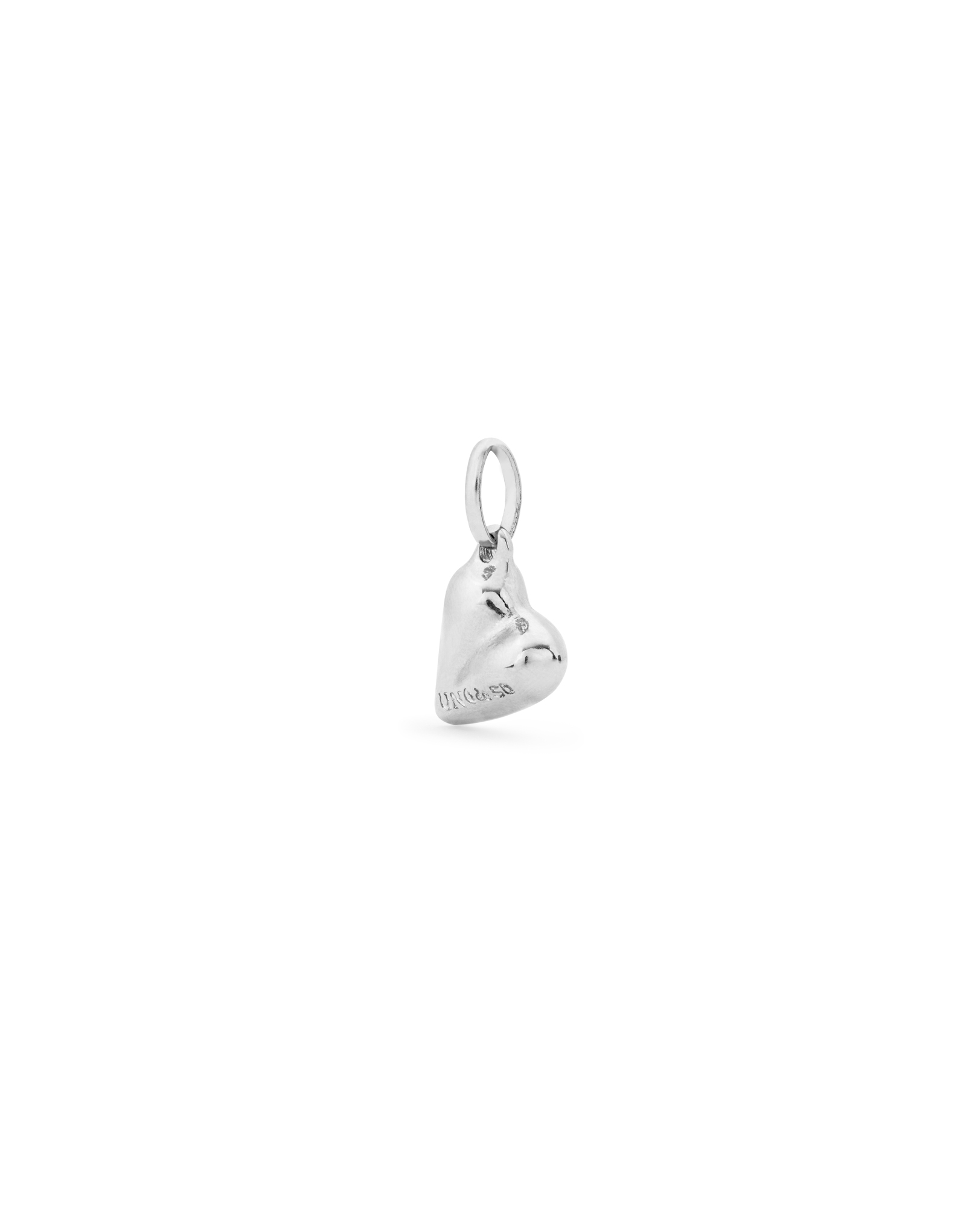 Heart shaped charm, Silver, large thumbnail