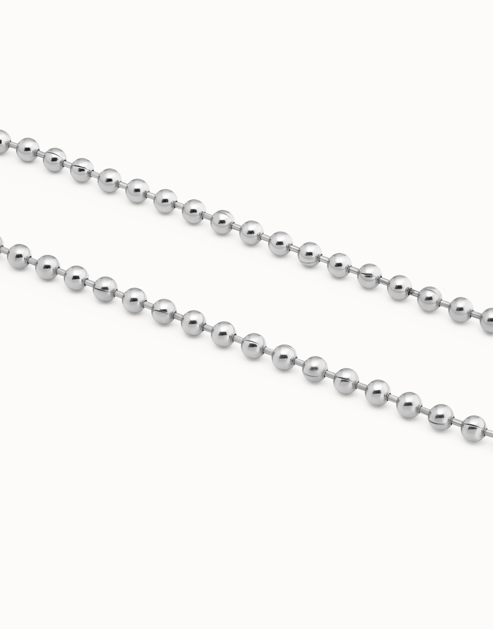 Beaded chain necklace, Silver, large thumbnail