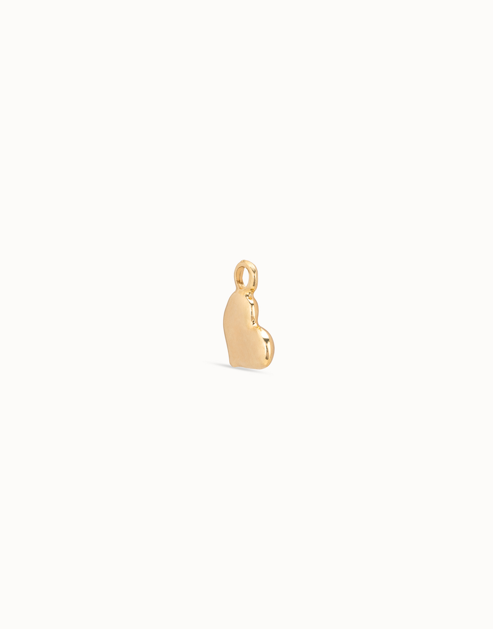 Heart Single Hoop Charm, Golden, large thumbnail