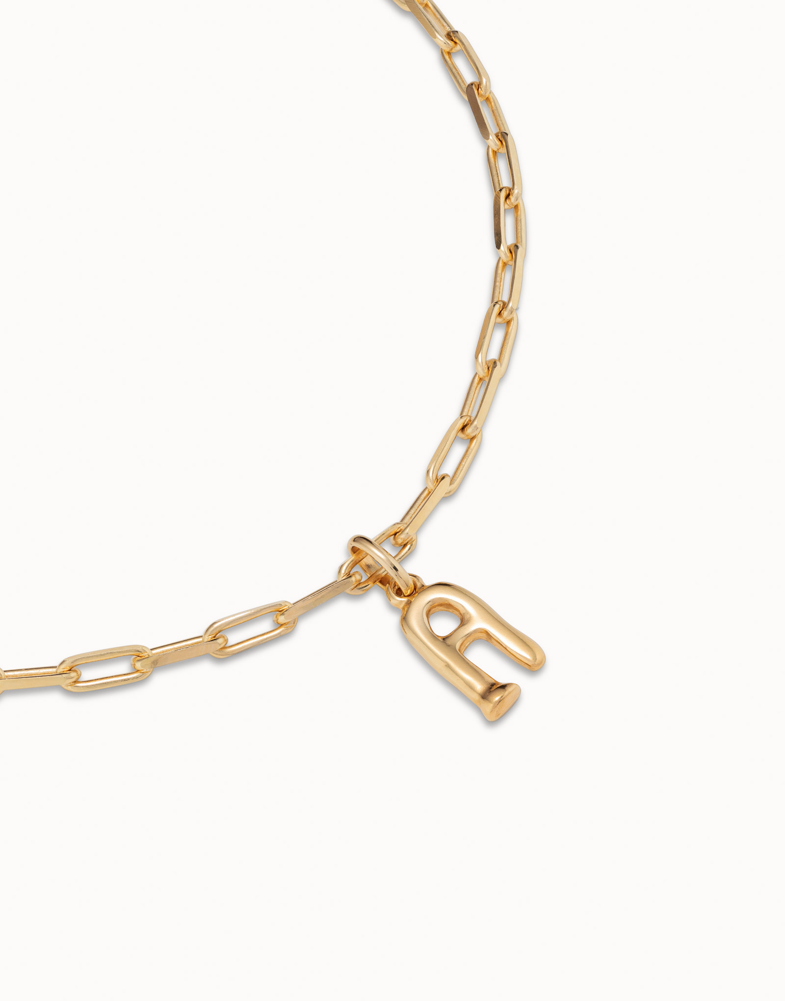 Short link chain charm necklace, Golden, large thumbnail