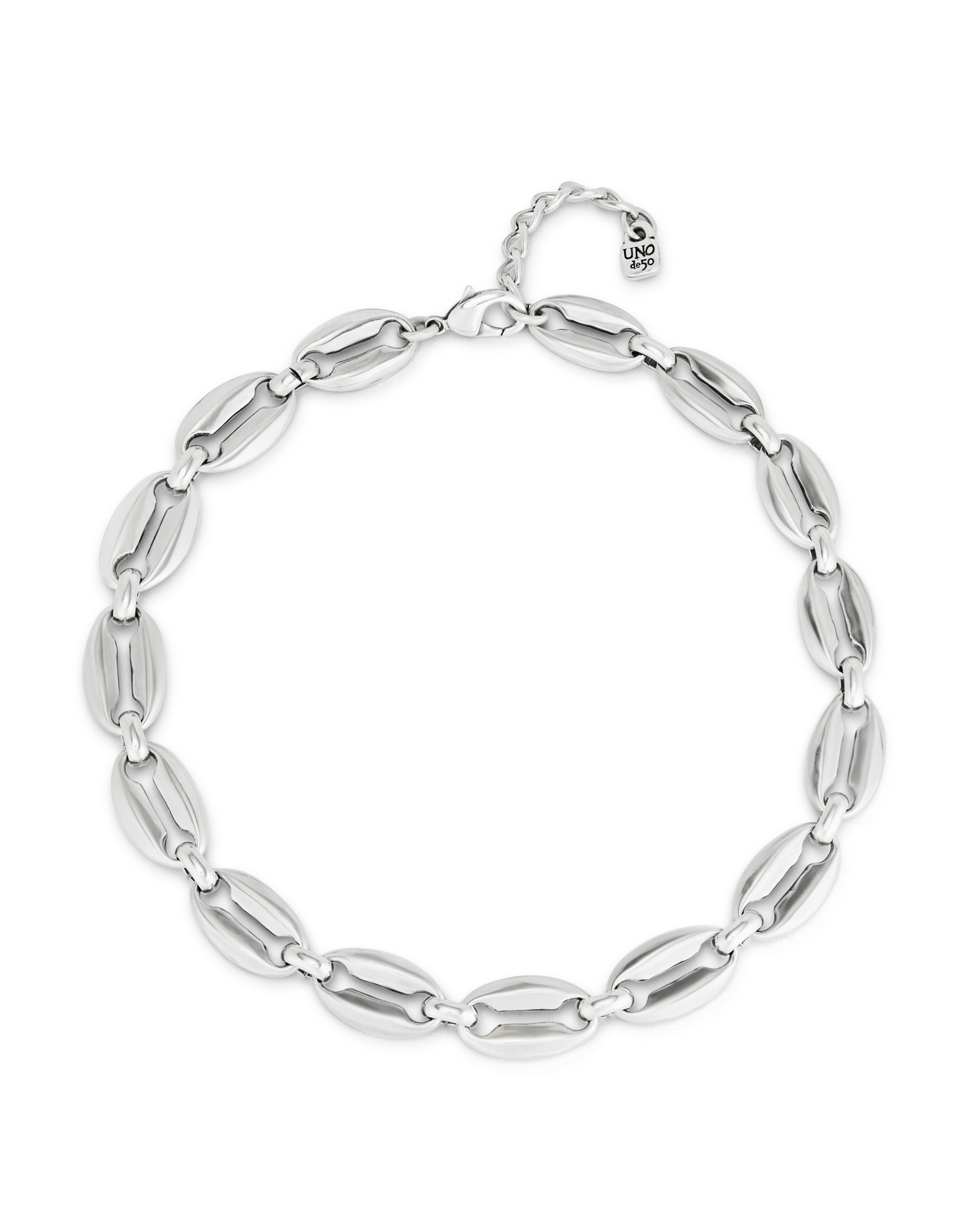 Short link chain necklace, Silver, large thumbnail