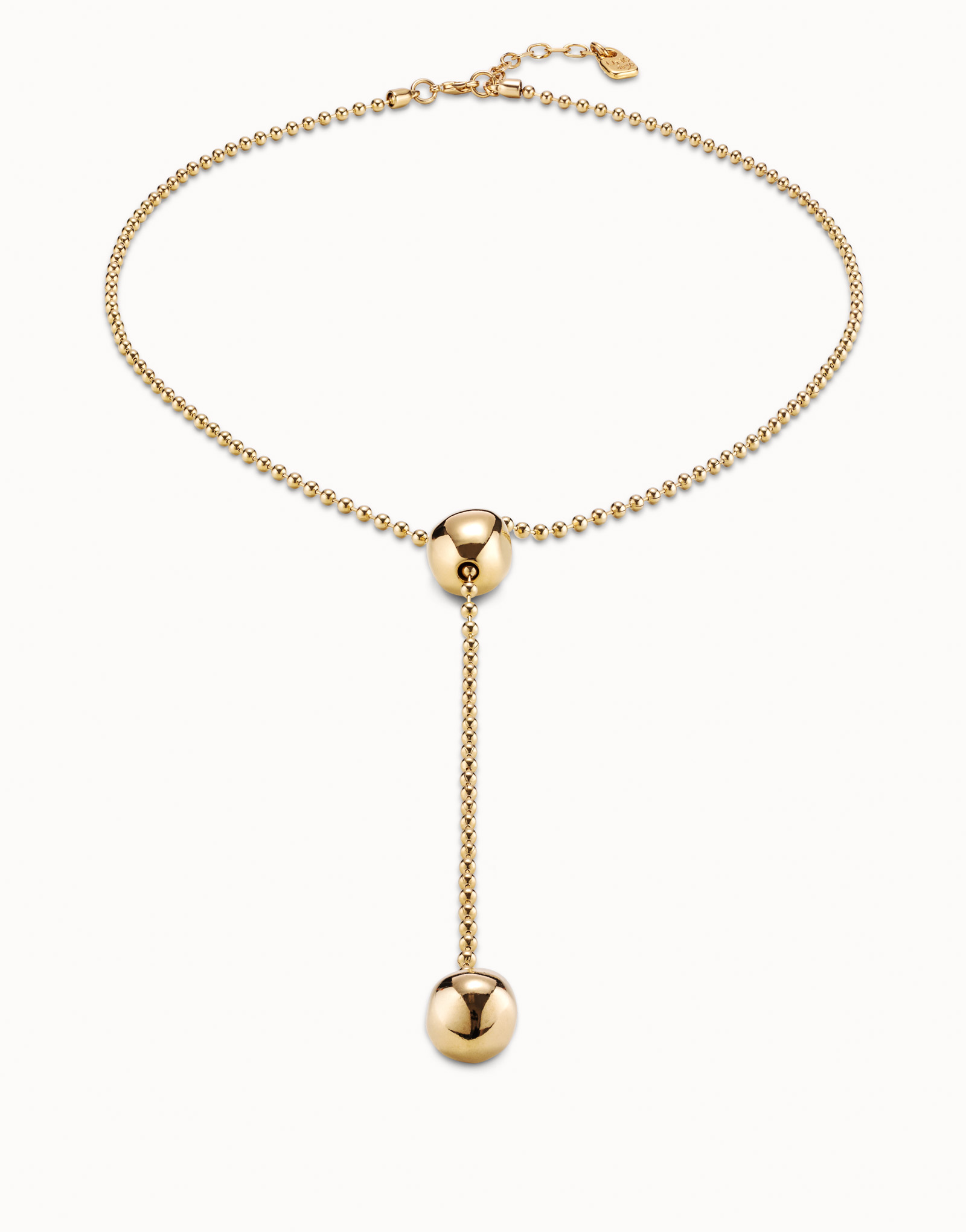 Long adjustable chain necklace, Golden, large thumbnail