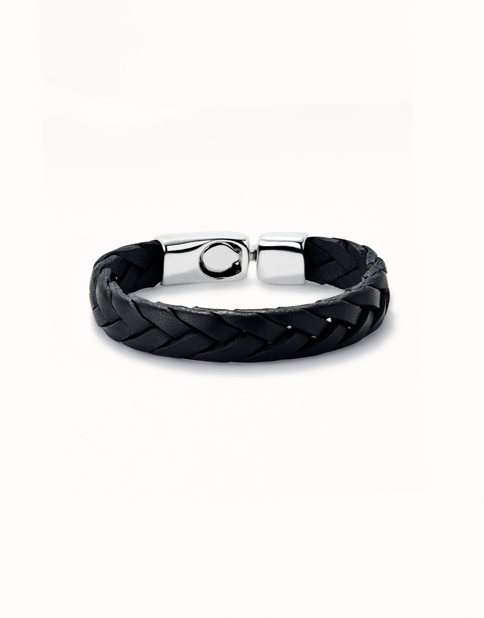 Braided bracelet with clasp, Silver, large thumbnail