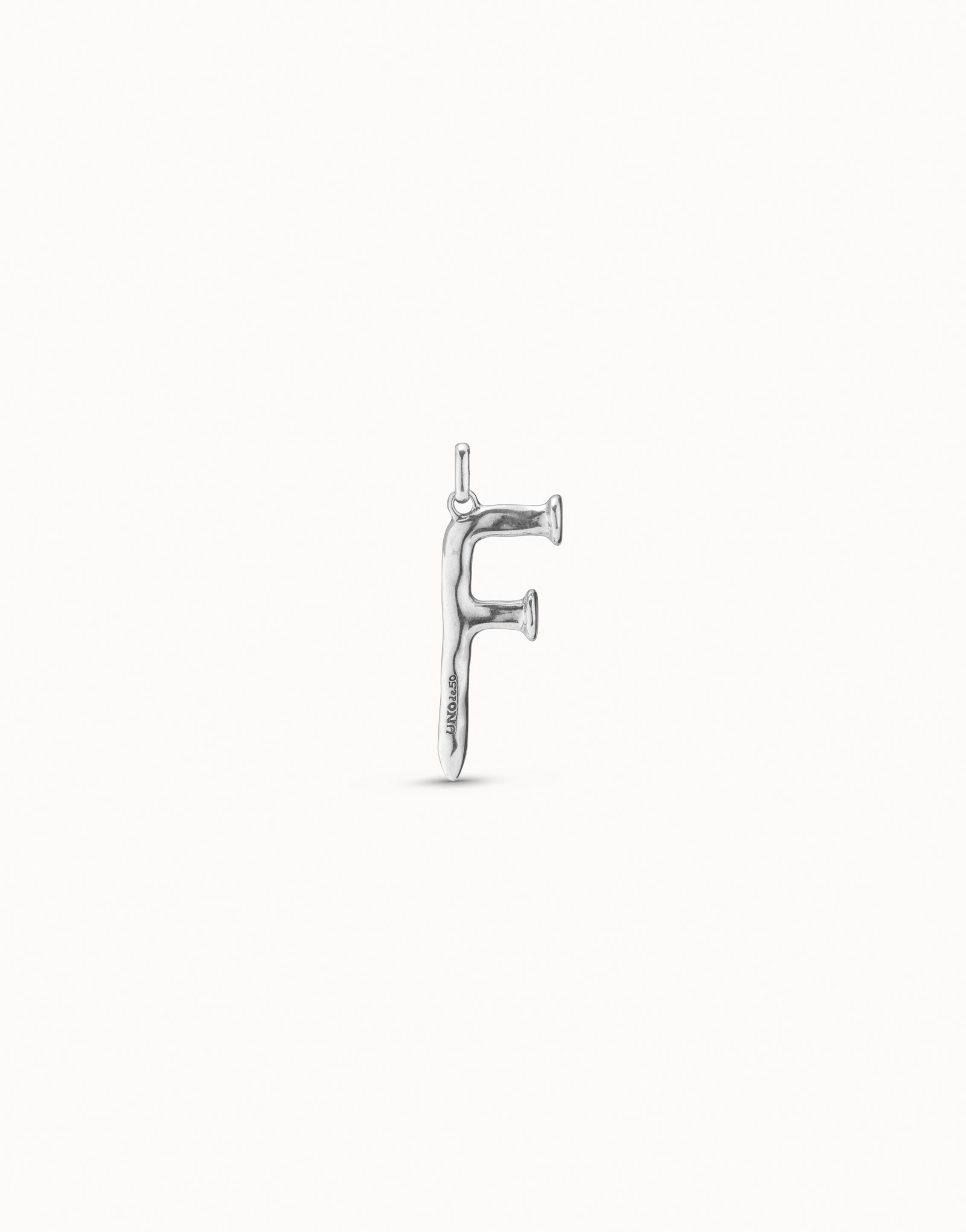 Large F initial charm, Silver, large thumbnail