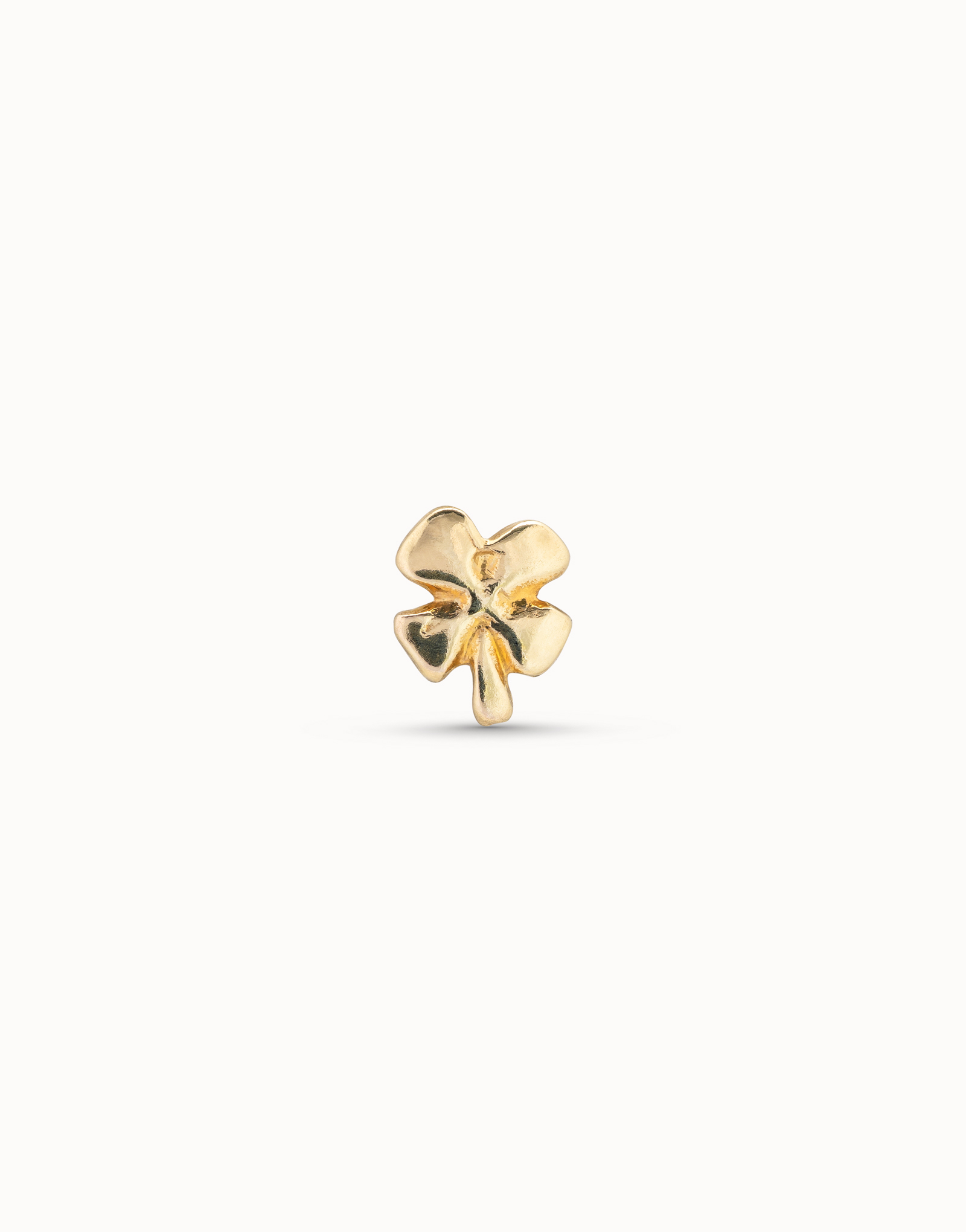 Clover Single Stud Earring, Golden, large thumbnail