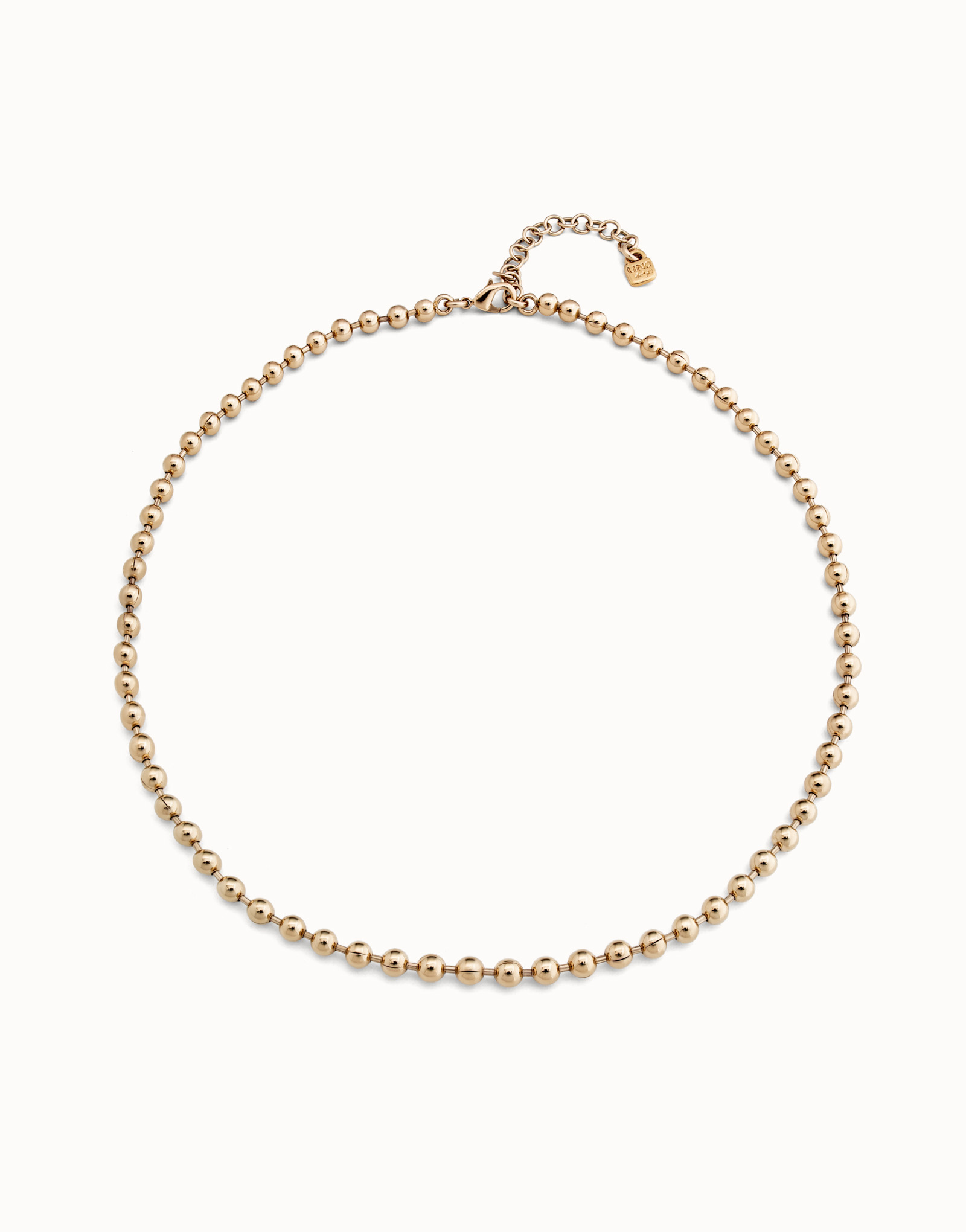 Beaded chain necklace, Golden, large thumbnail