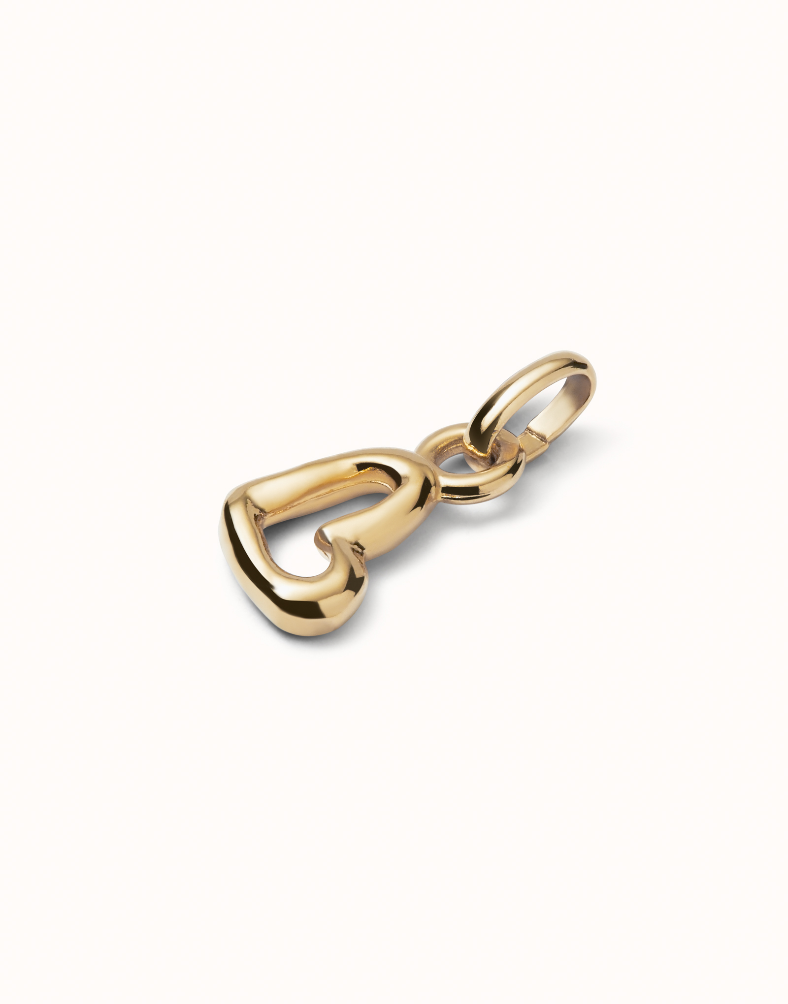 Heart-shaped charm, Golden, large thumbnail