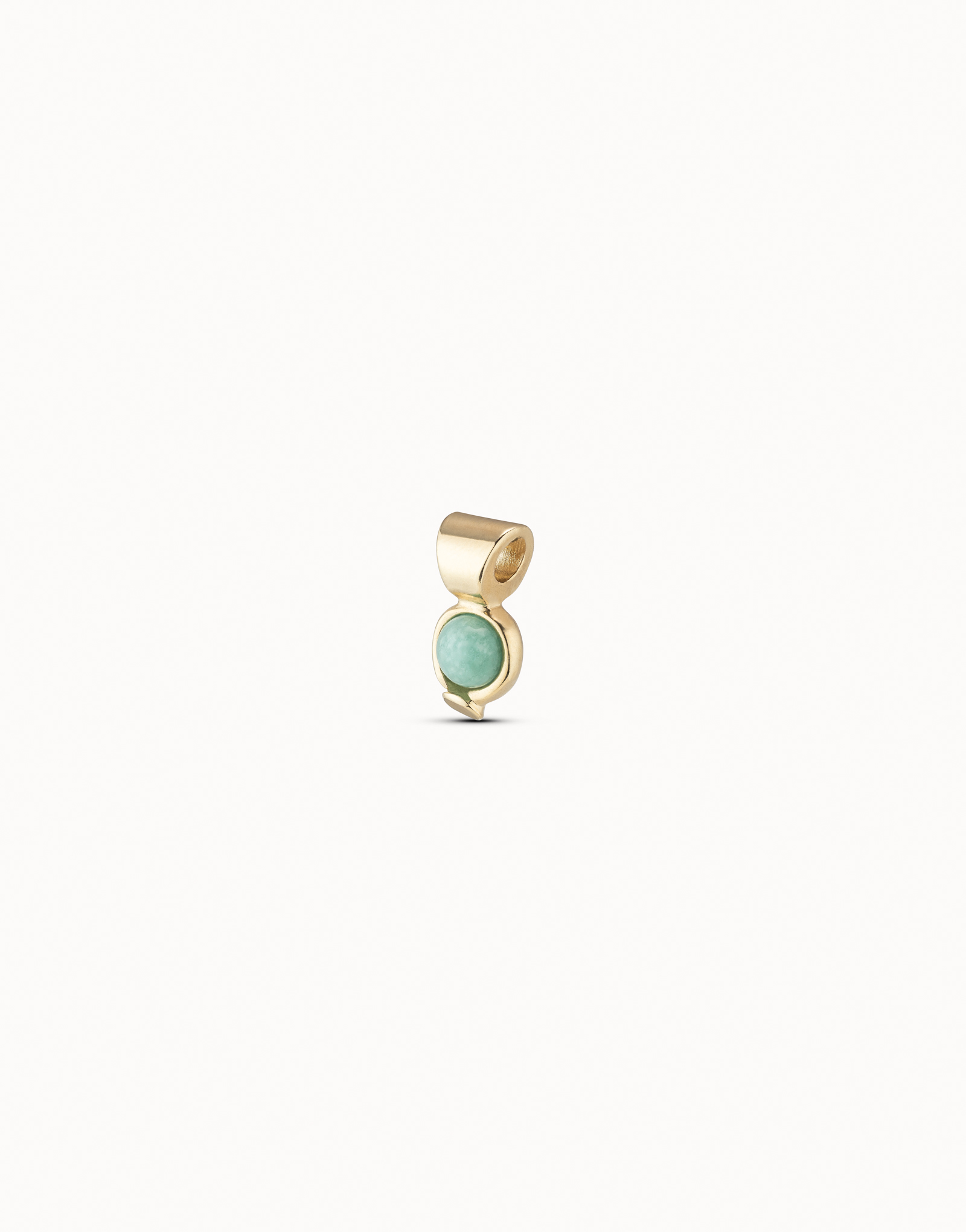 Charm with amazonite stone, Golden, large thumbnail