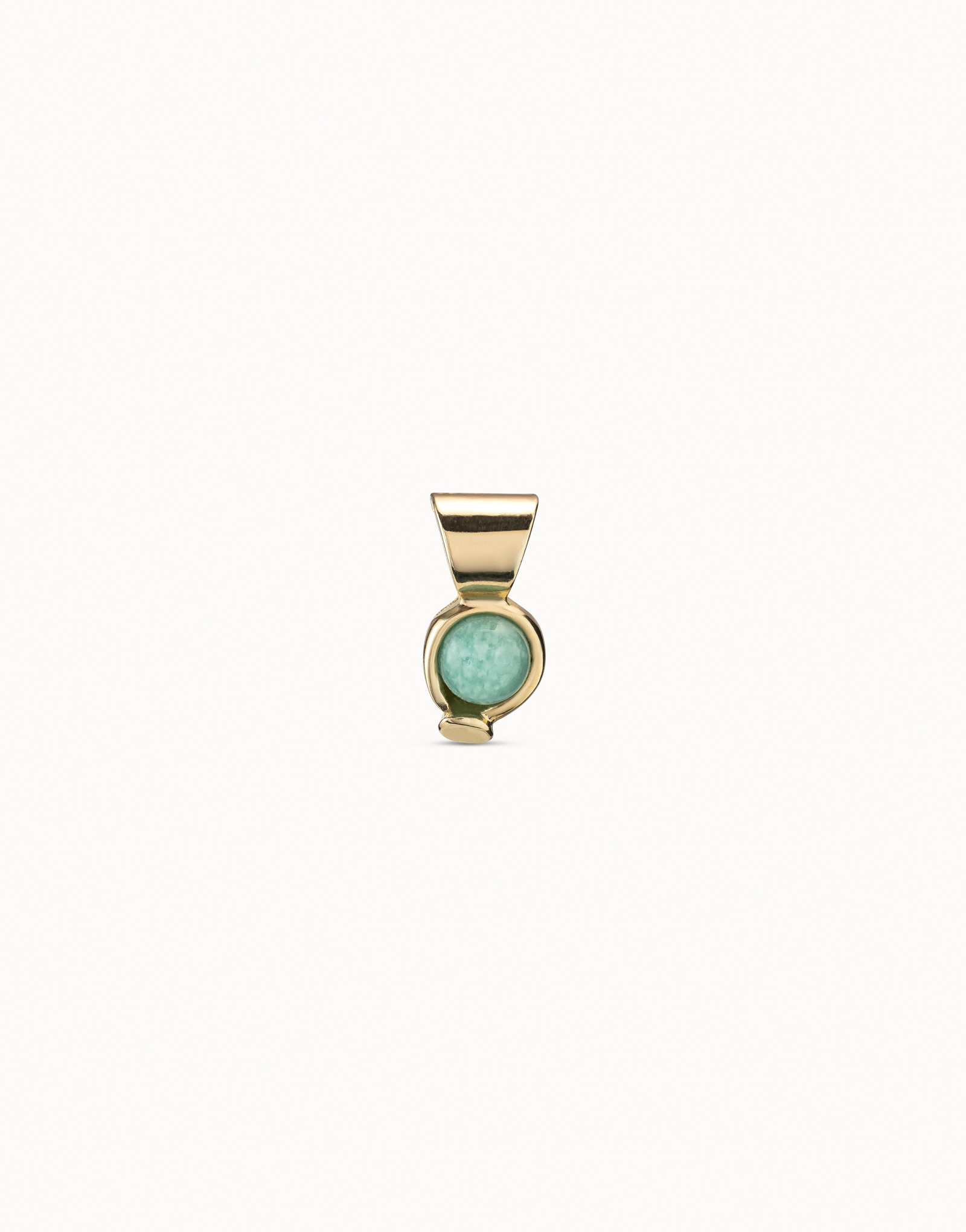 Charm with amazonite stone, Golden, large thumbnail