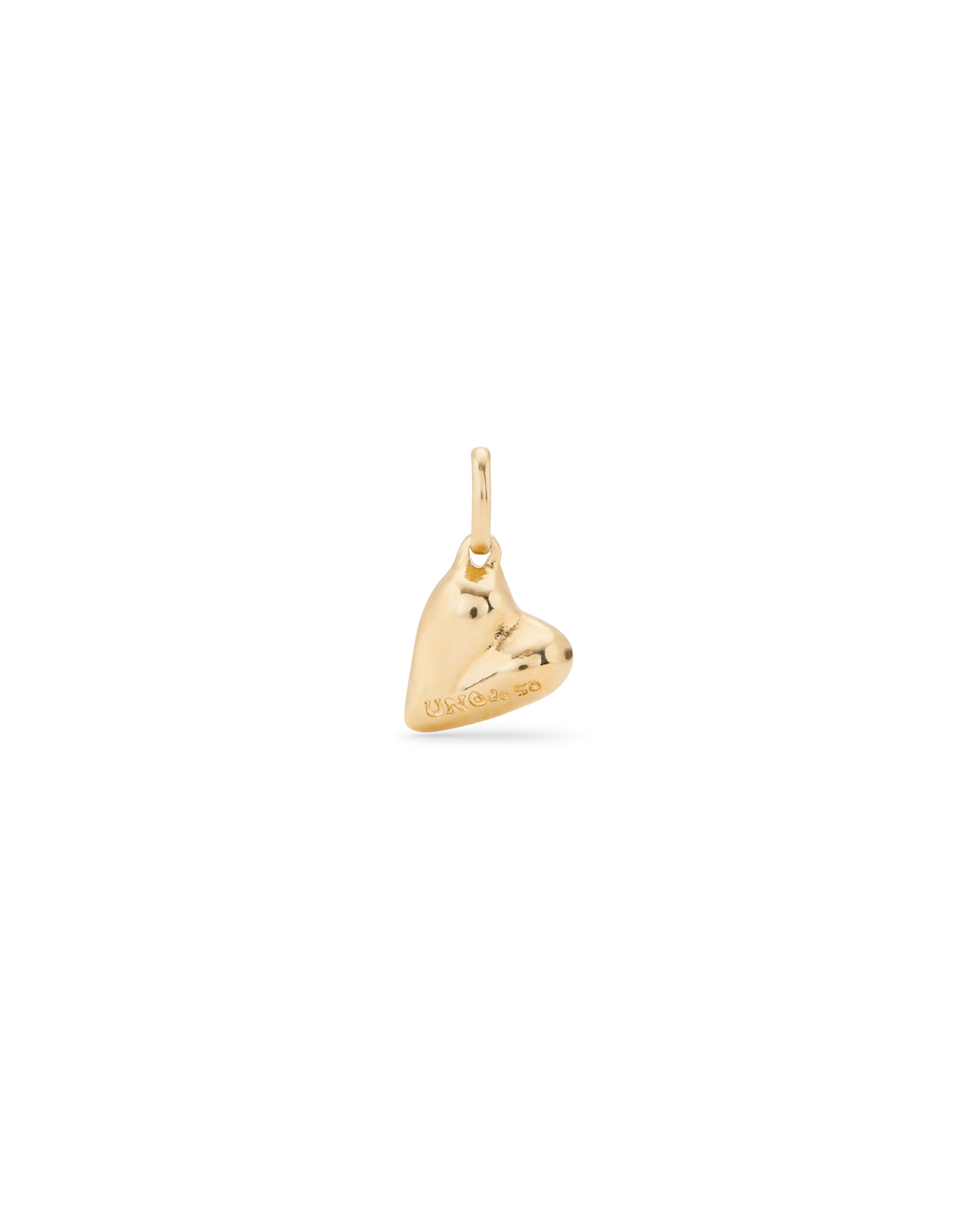 Heart shaped charm, Golden, large thumbnail
