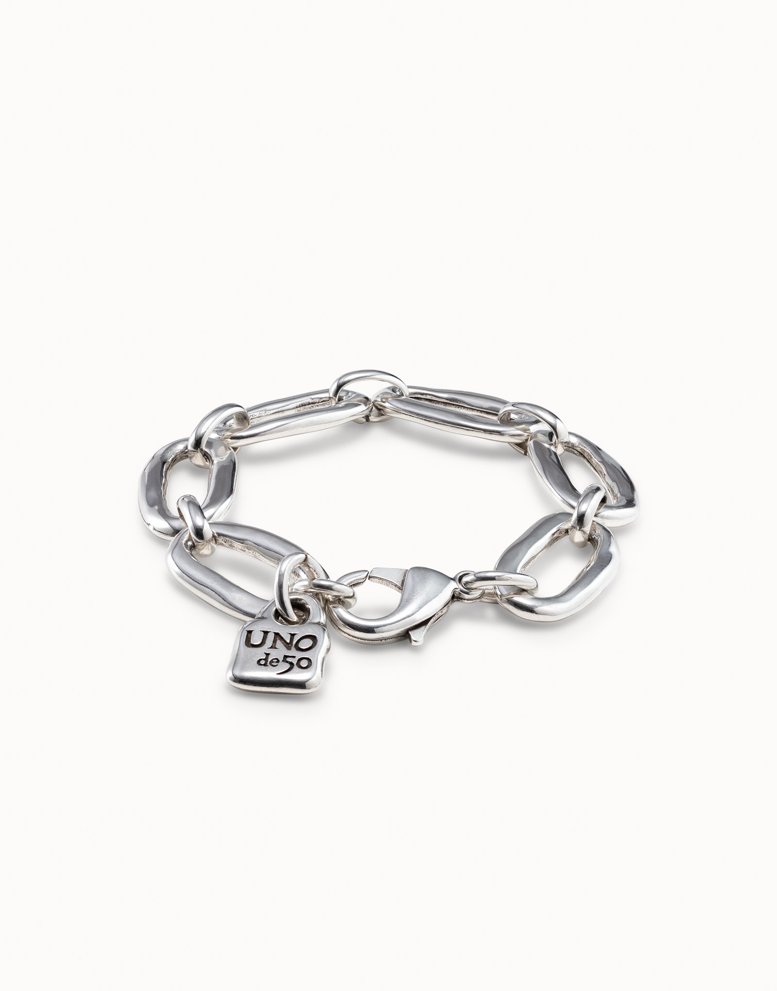 Oval link chain bracelet, Silver, large thumbnail