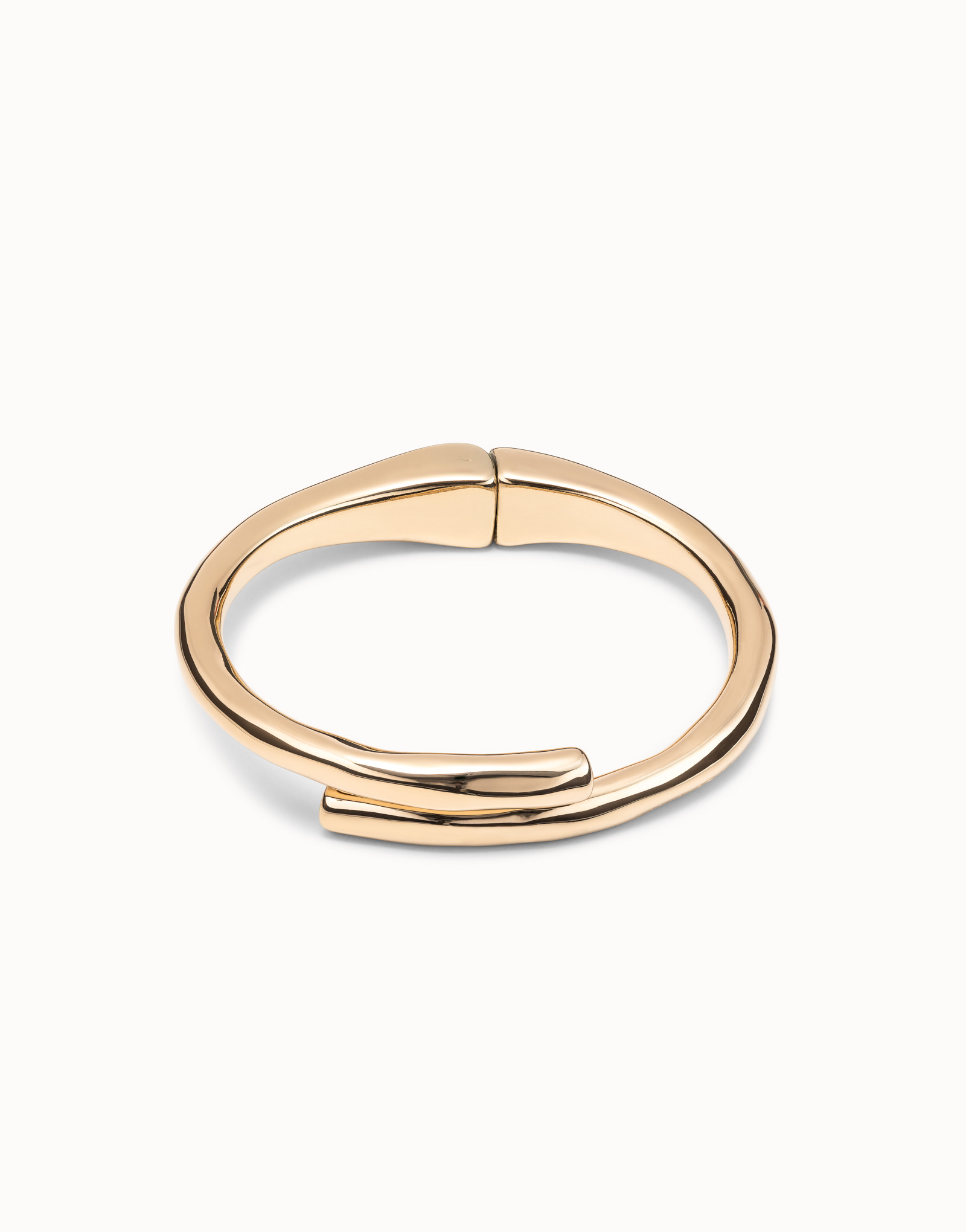 Tubular shaped bangle bracelet, Golden, large thumbnail