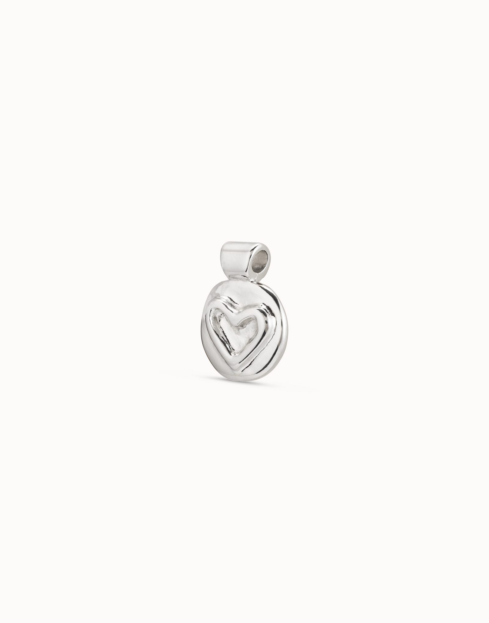 Heart Charm, Silver, large thumbnail