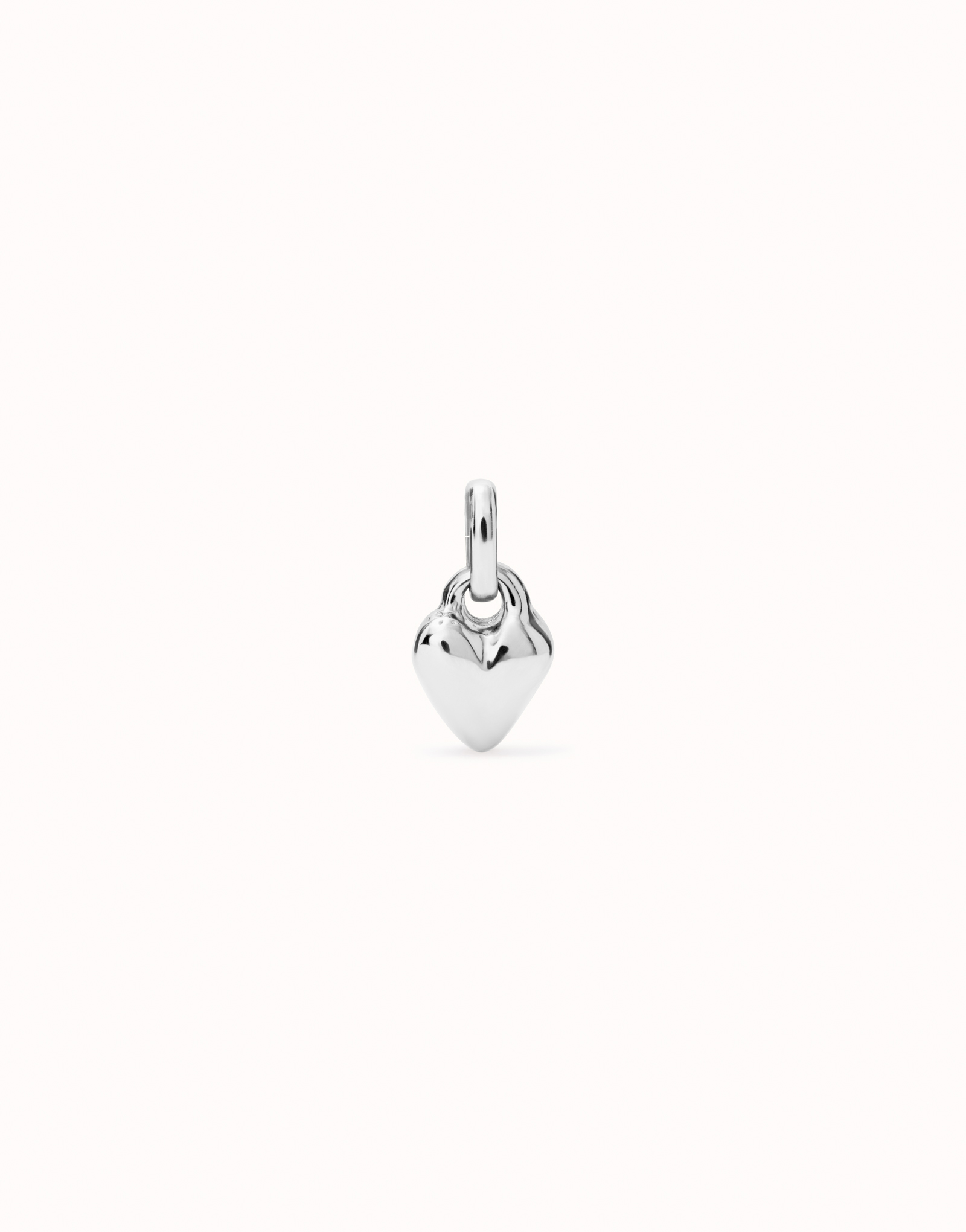 Heart-shaped charm, Silver, large thumbnail