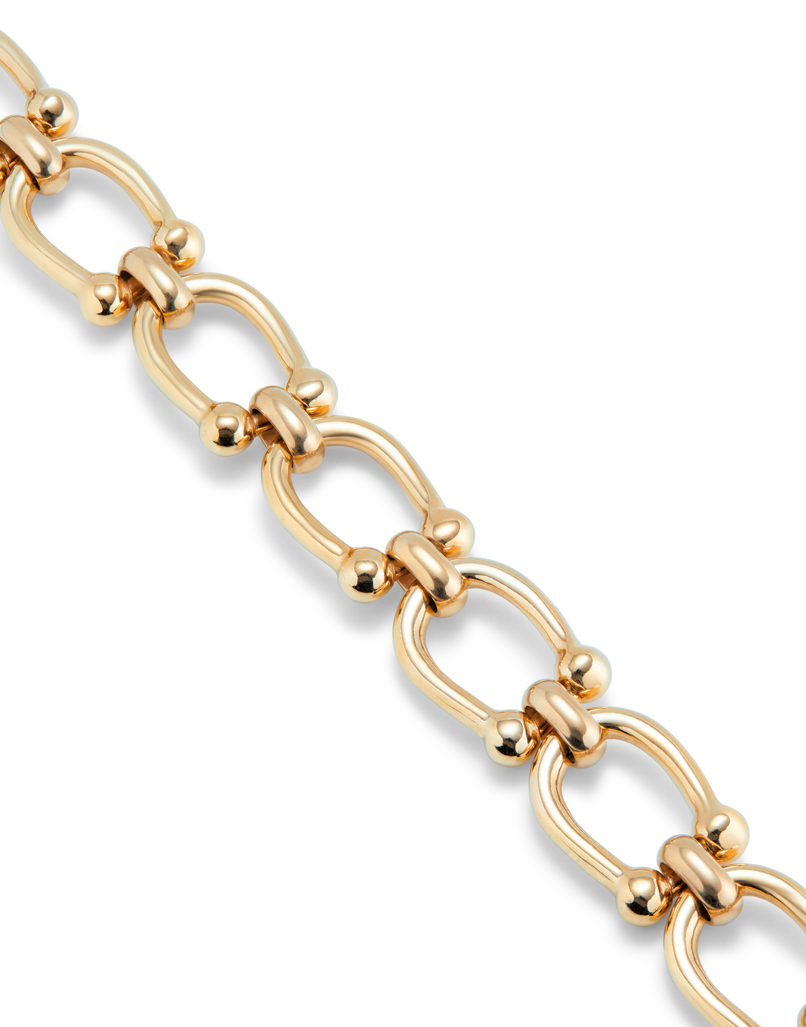 Medium oval link chain bracelet, Golden, large thumbnail