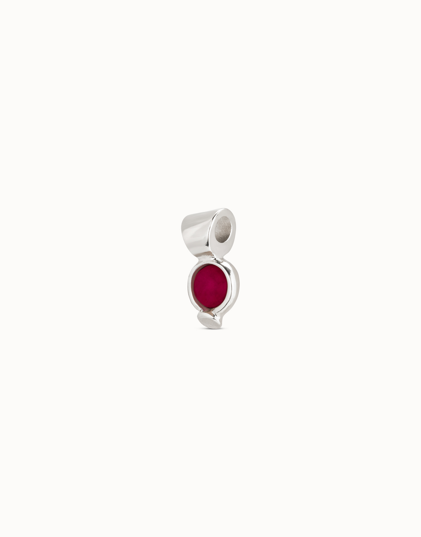Charm with Agate stone, Silver, large thumbnail